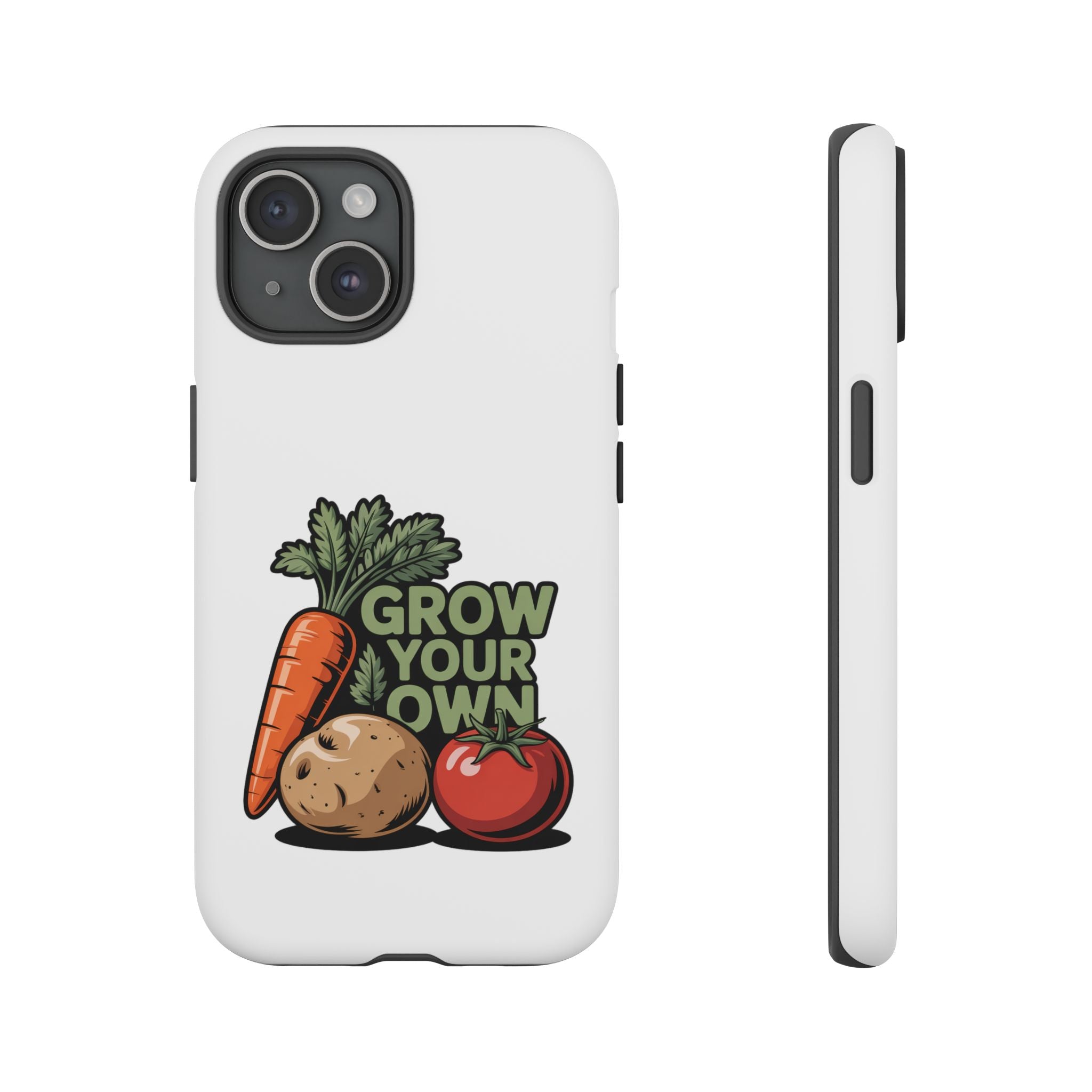 Grow Your Own Vegetables Phone Case — Gardening Carrot Potato Tomato Design