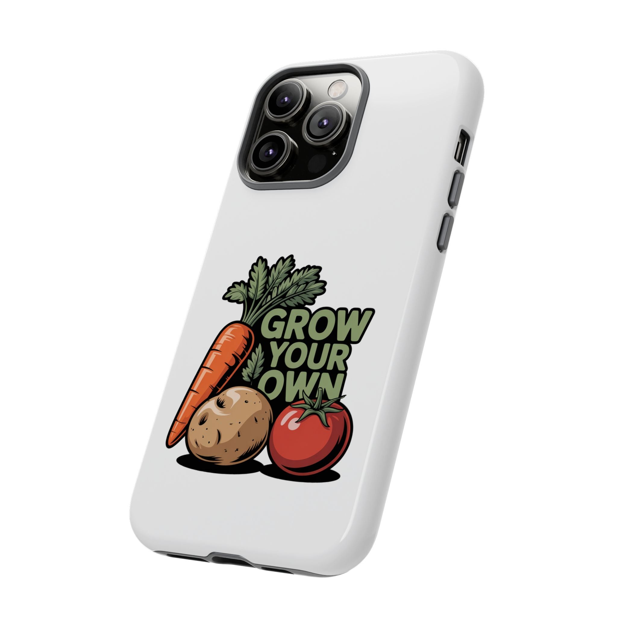 Grow Your Own Vegetables Phone Case — Gardening Carrot Potato Tomato Design