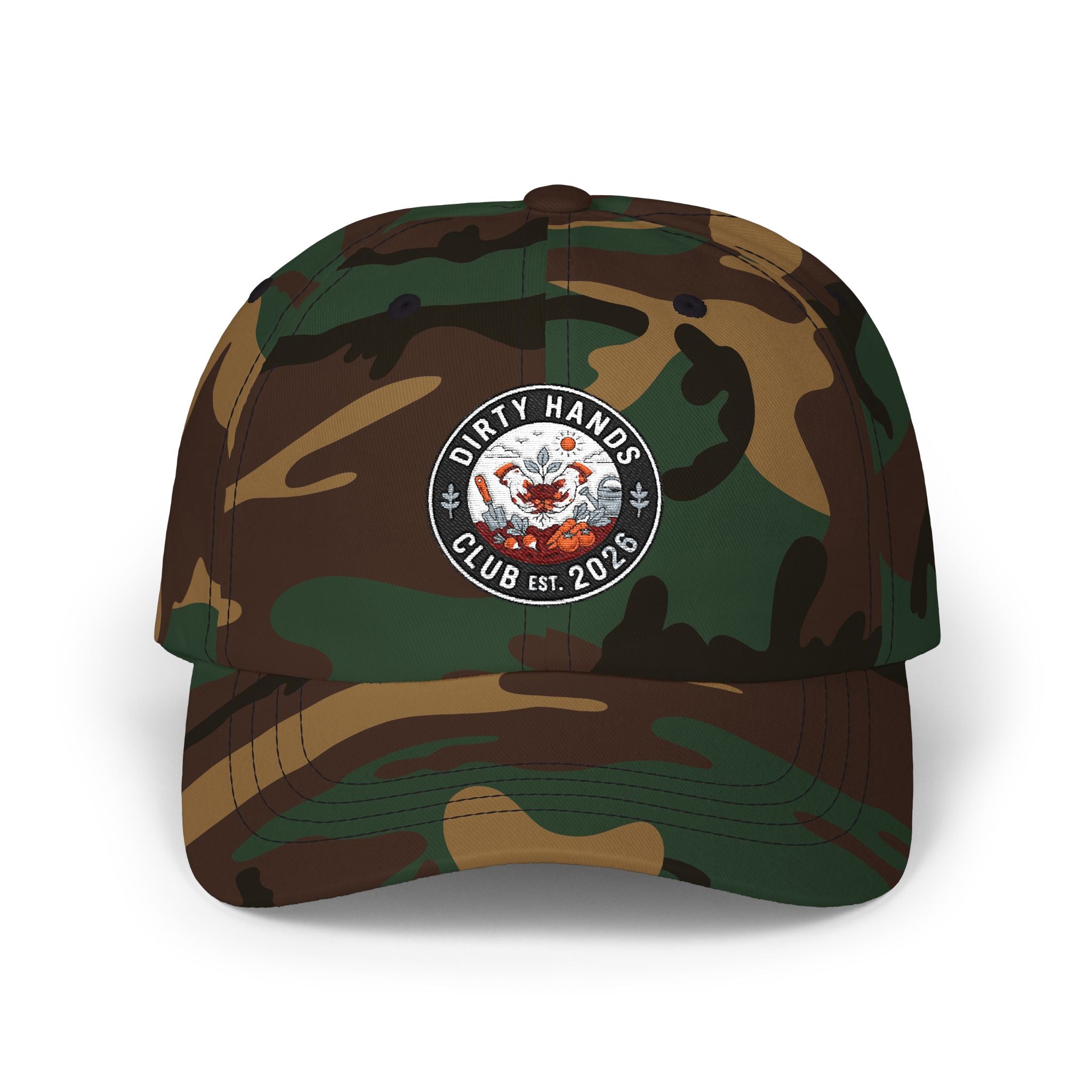 Dirty Hands Club Dad Cap — Vintage Logo Embroidered Hat