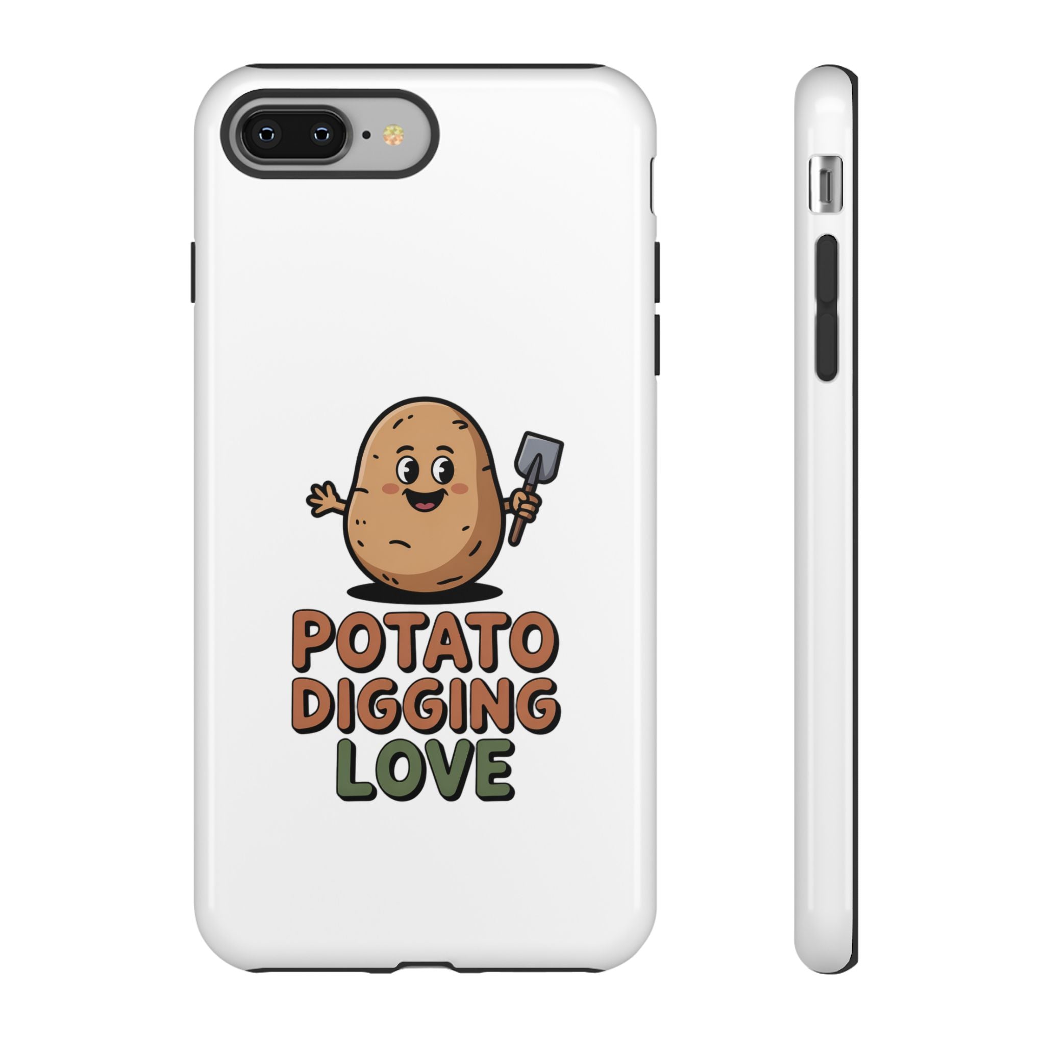 Phone Case — "Potato Digging Love" Cute Gardening Cartoon Protective Cover