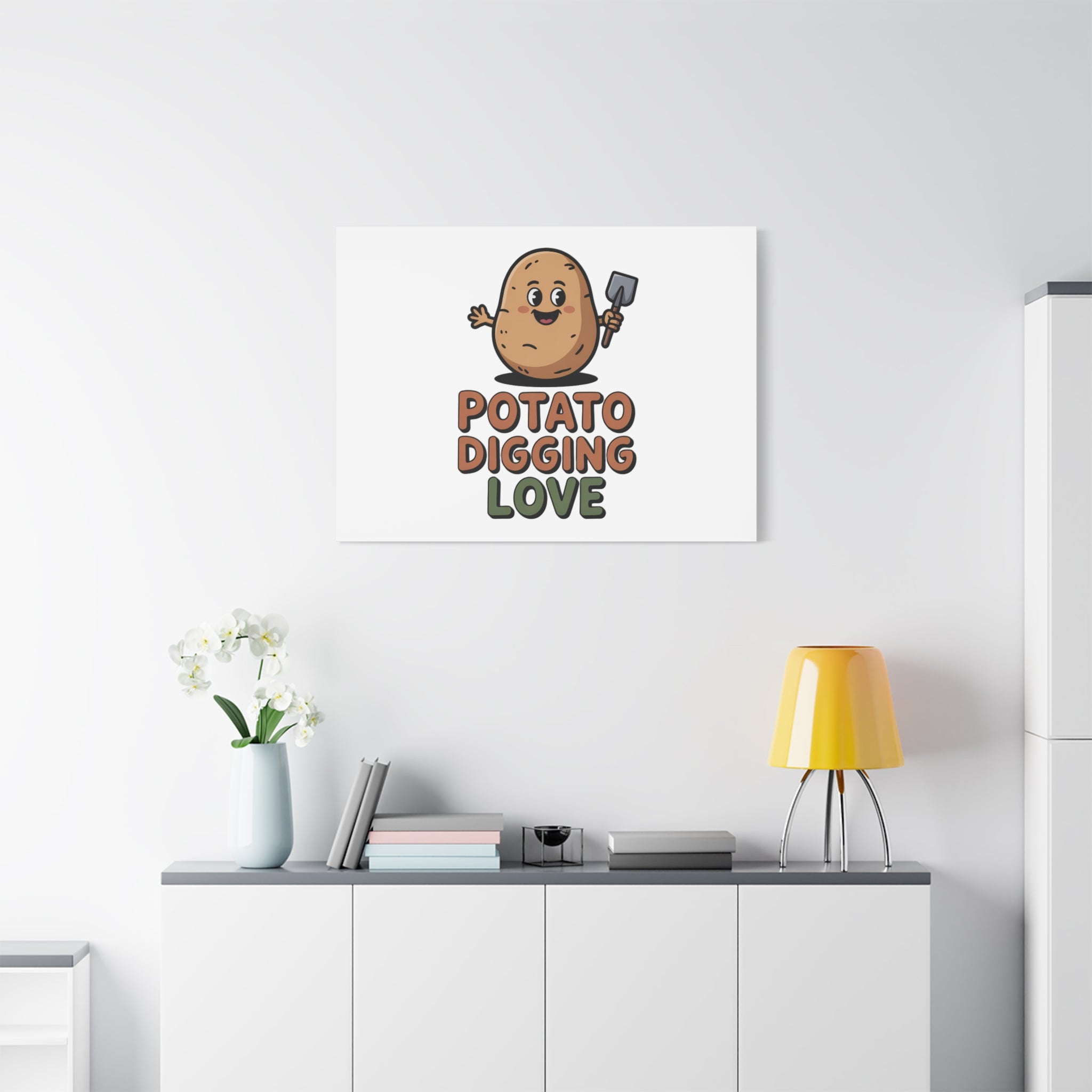 Potato Digging Love Canvas Print
