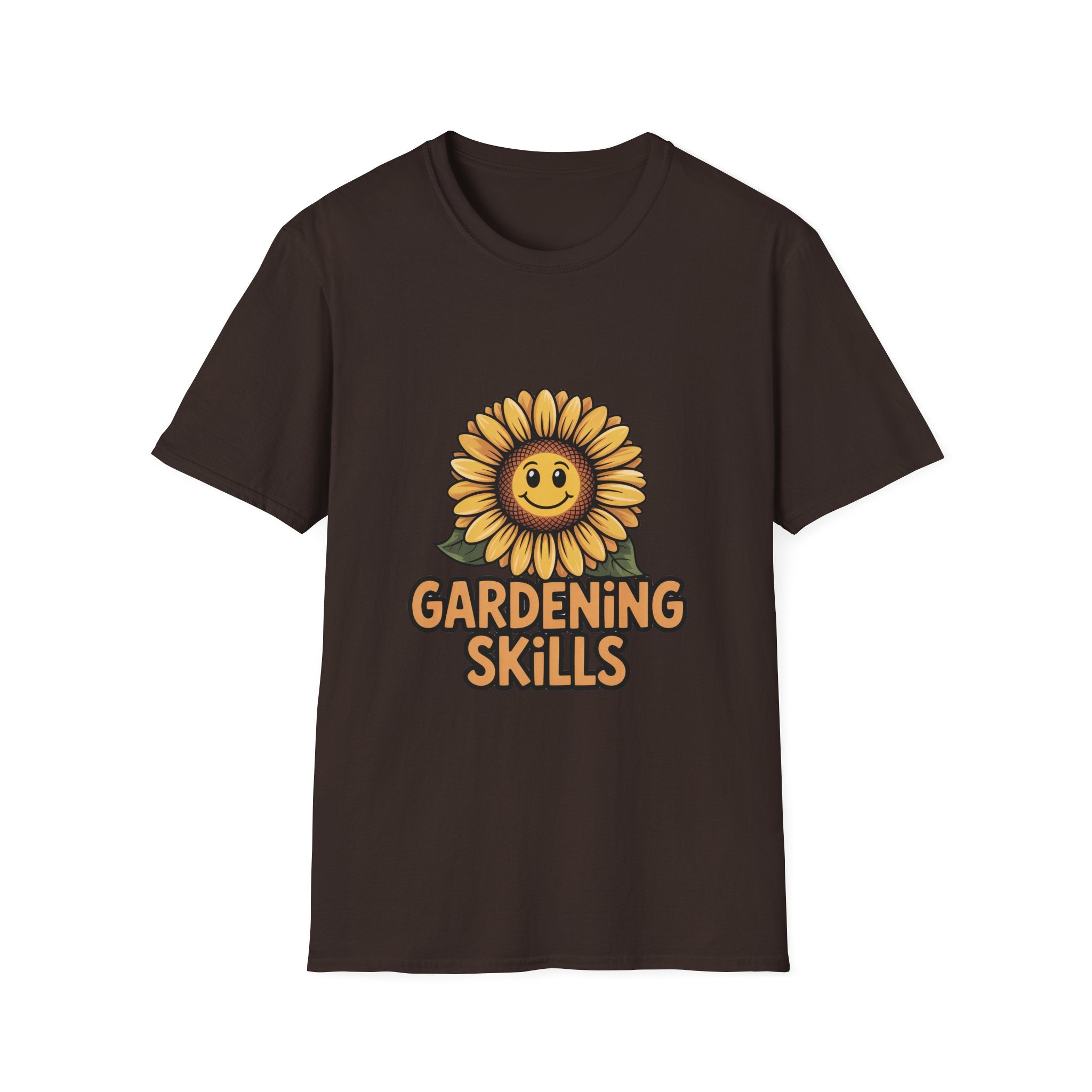 Gardening Skills T-Shirt — Cute Smiling Sunflower Garden Tee