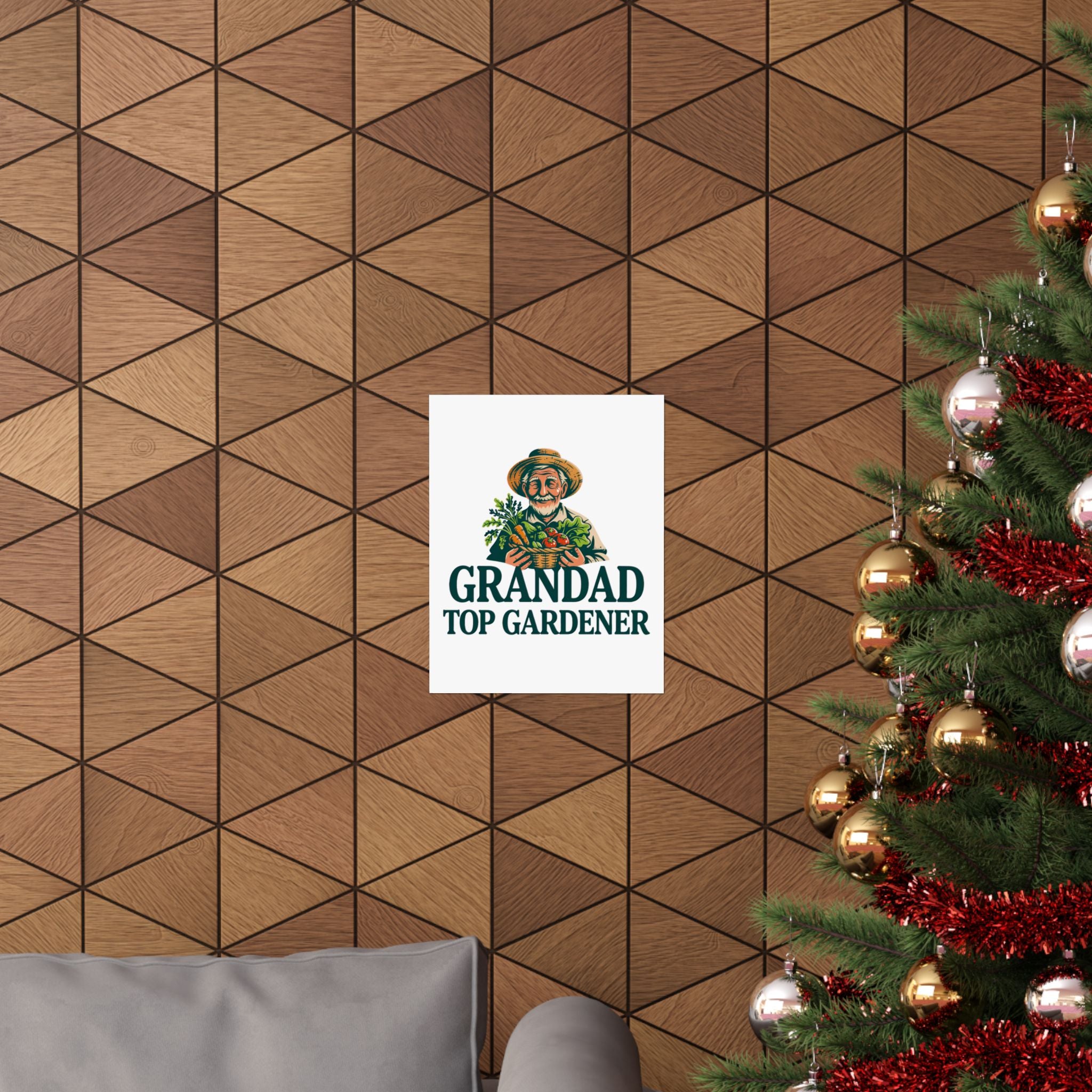 Grandad Top Gardener Poster — Matte Vertical Wall Art for Garden-Loving Grandpa