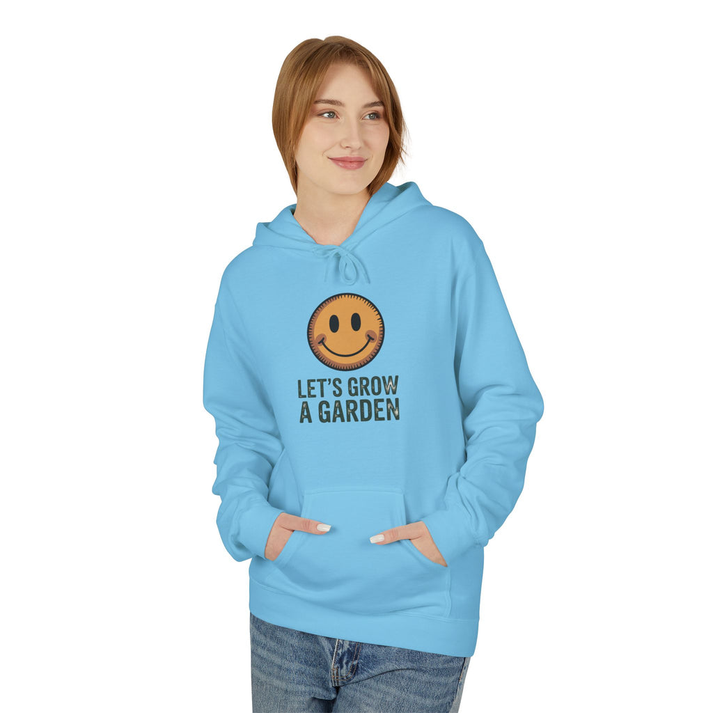 Let's Grow a Garden Hoodie — Smiling Sun Plant Lover Sweatshirt