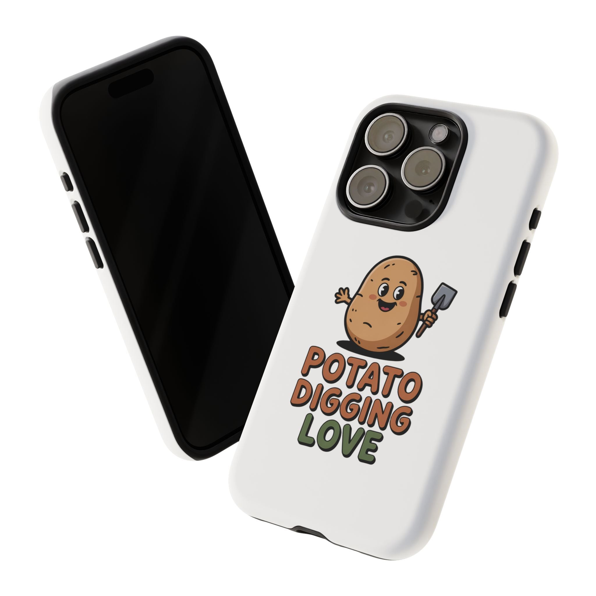 Phone Case — "Potato Digging Love" Cute Gardening Cartoon Protective Cover