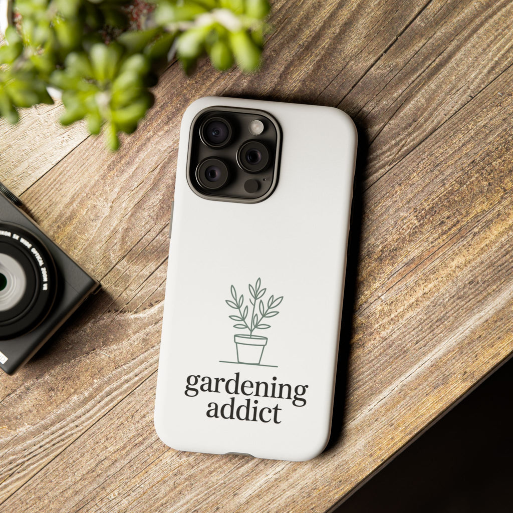 Phone Case — 'gardening addict' Minimal Plant Design
