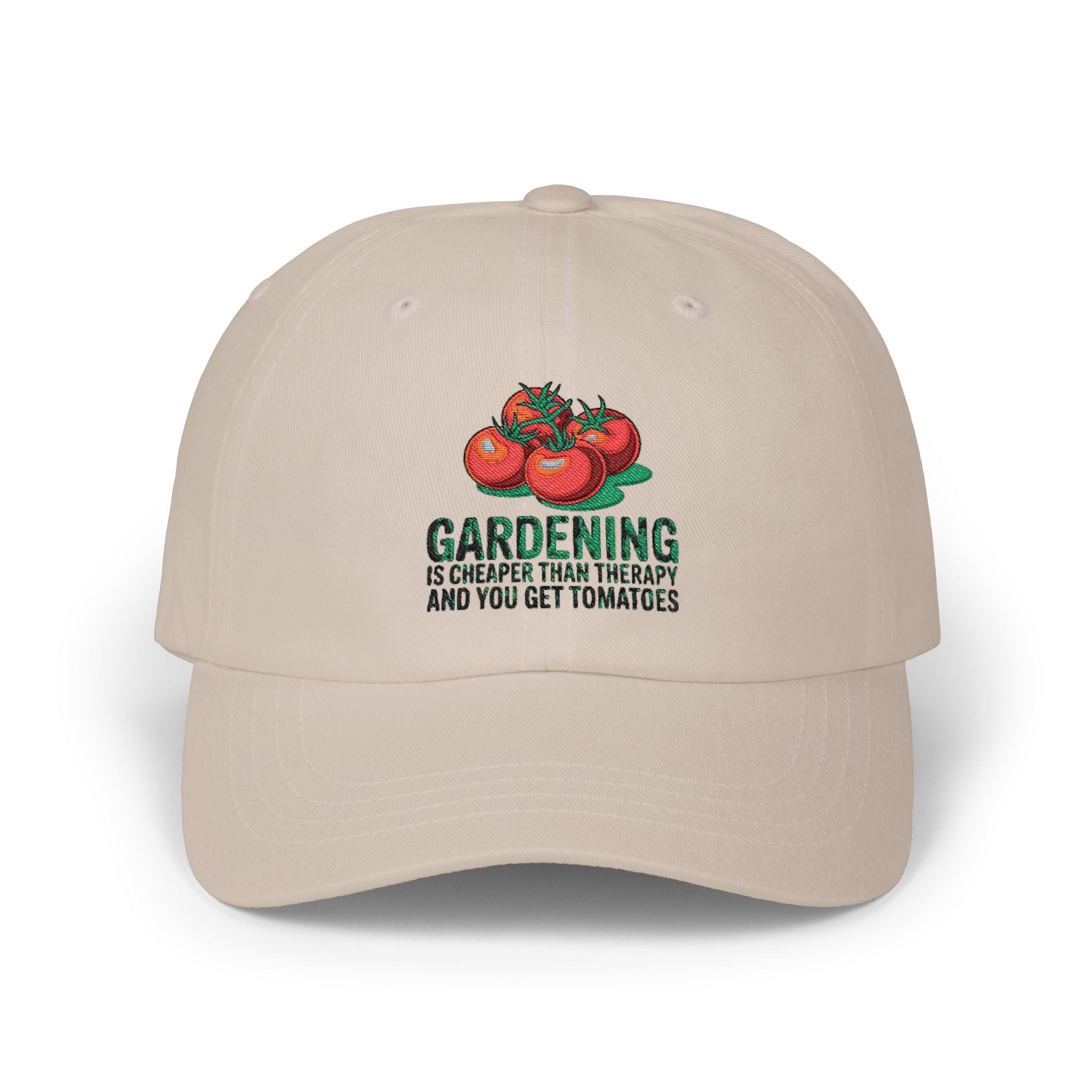 Gardening Is Cheaper Than Therapy Dad Cap — Tomato Gardeners Hat