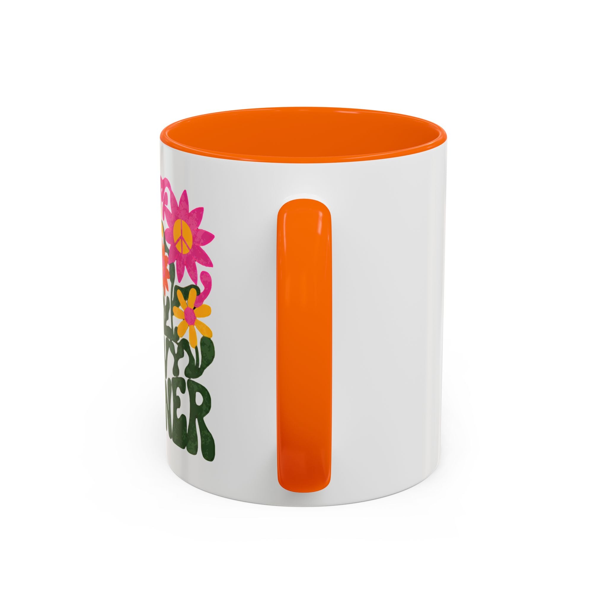 Groovy Gardener Accent Coffee Mug — Retro Floral Plant Lover Gift