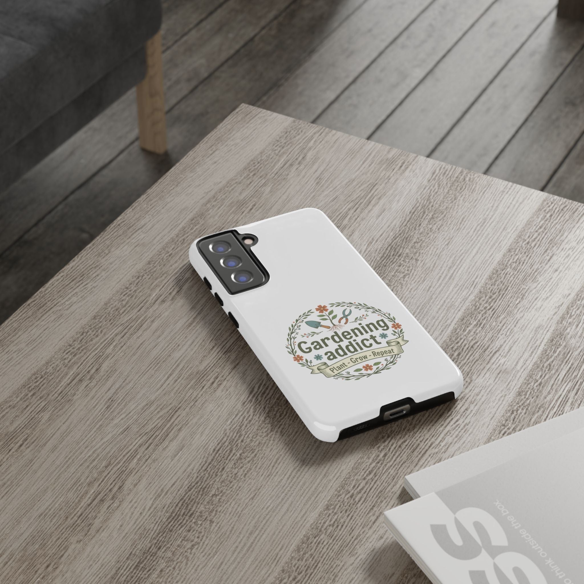 Phone Case — Gardening Addict "Plant • Grow • Repeat" Floral Garden Phone Cover