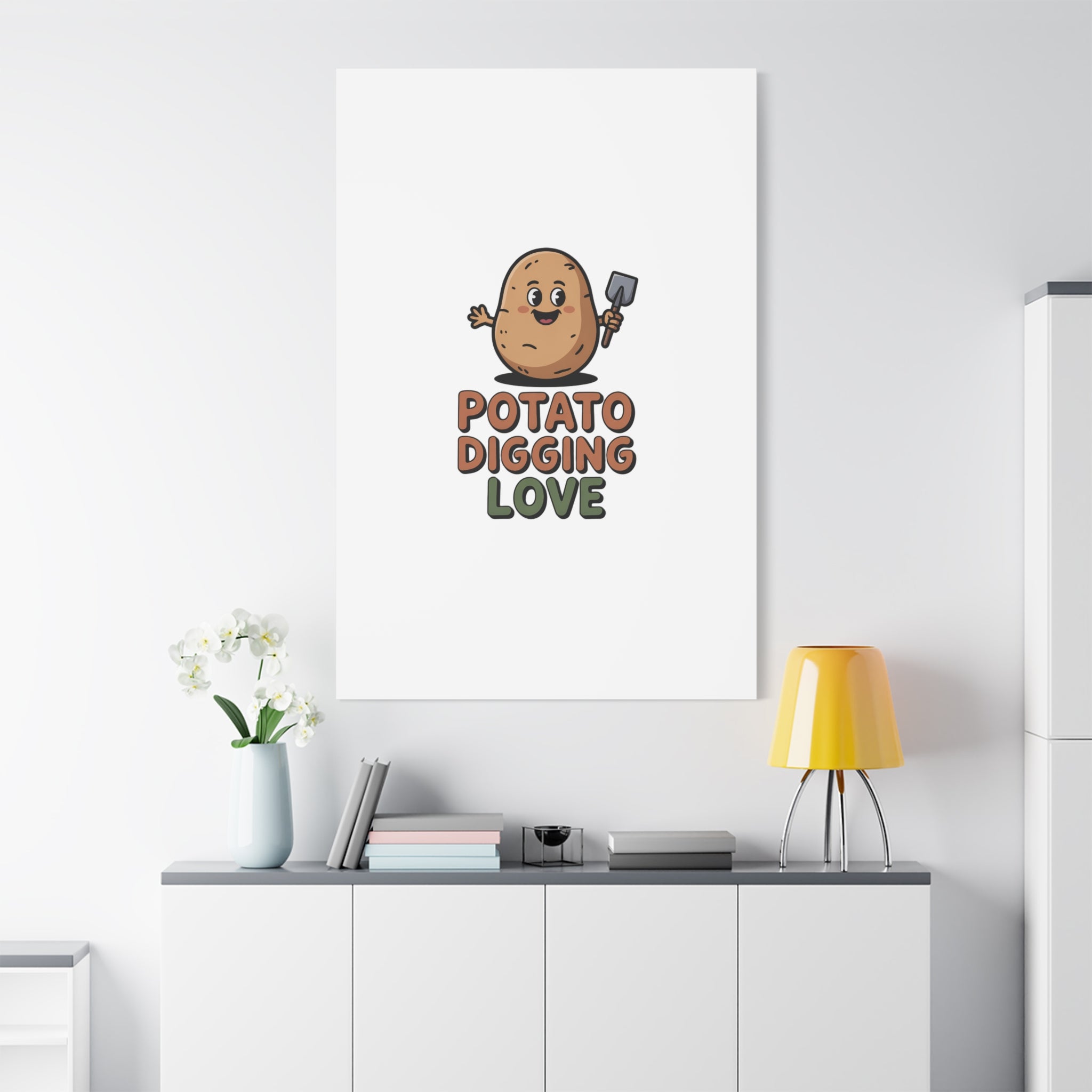 Potato Digging Love Canvas Print