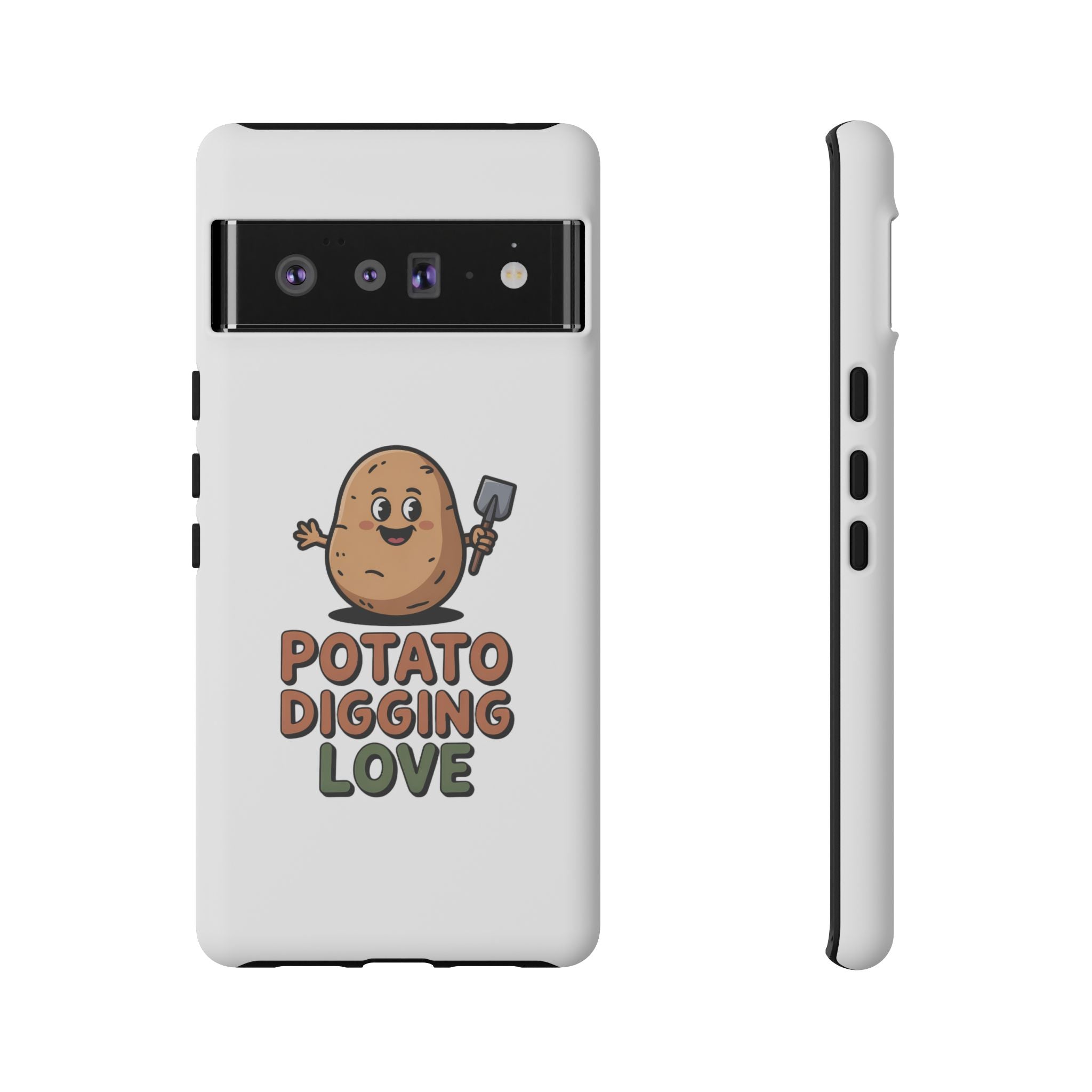 Phone Case — "Potato Digging Love" Cute Gardening Cartoon Protective Cover