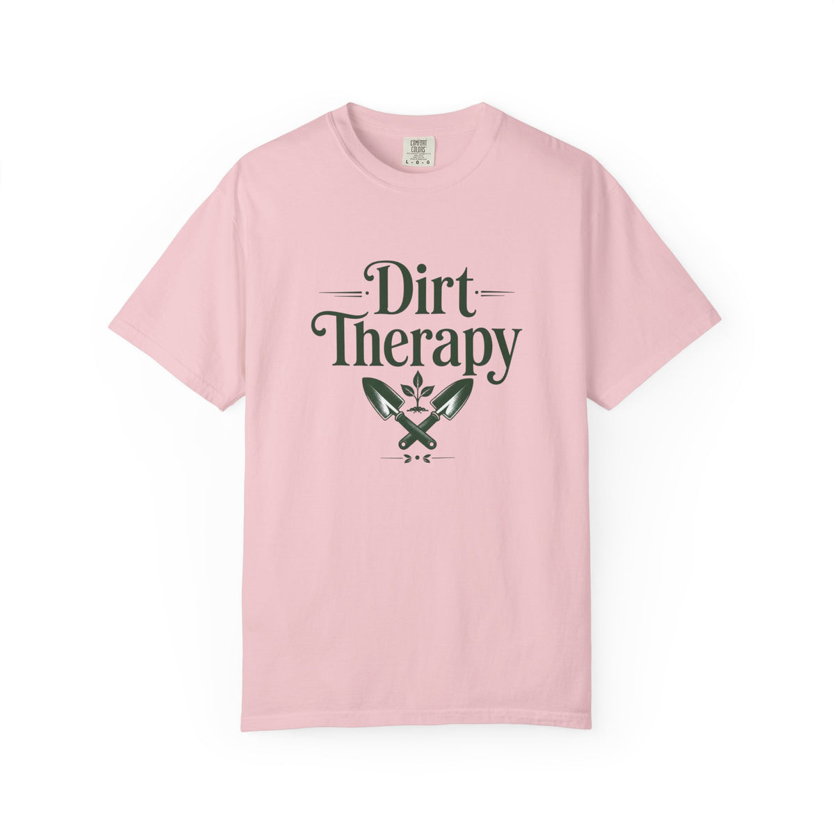 Dirt Therapy Garden T-Shirt — Gardener Shovel Floral Tee