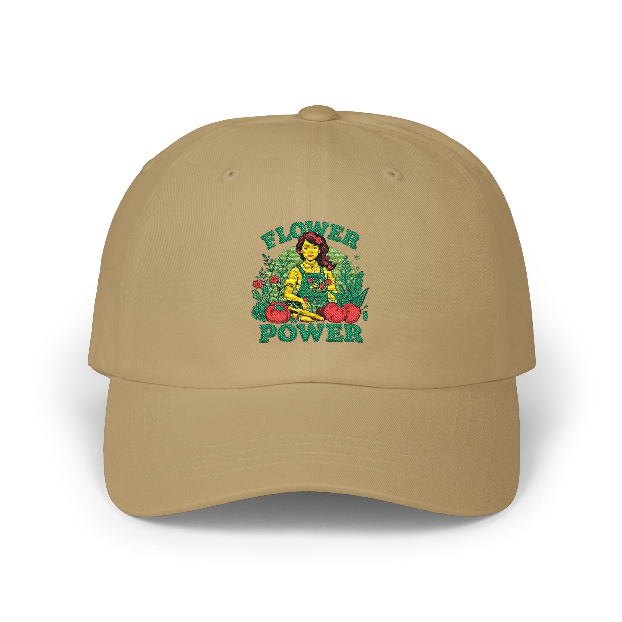 Flower Power Cap — Retro Floral Embroidered Baseball Hat