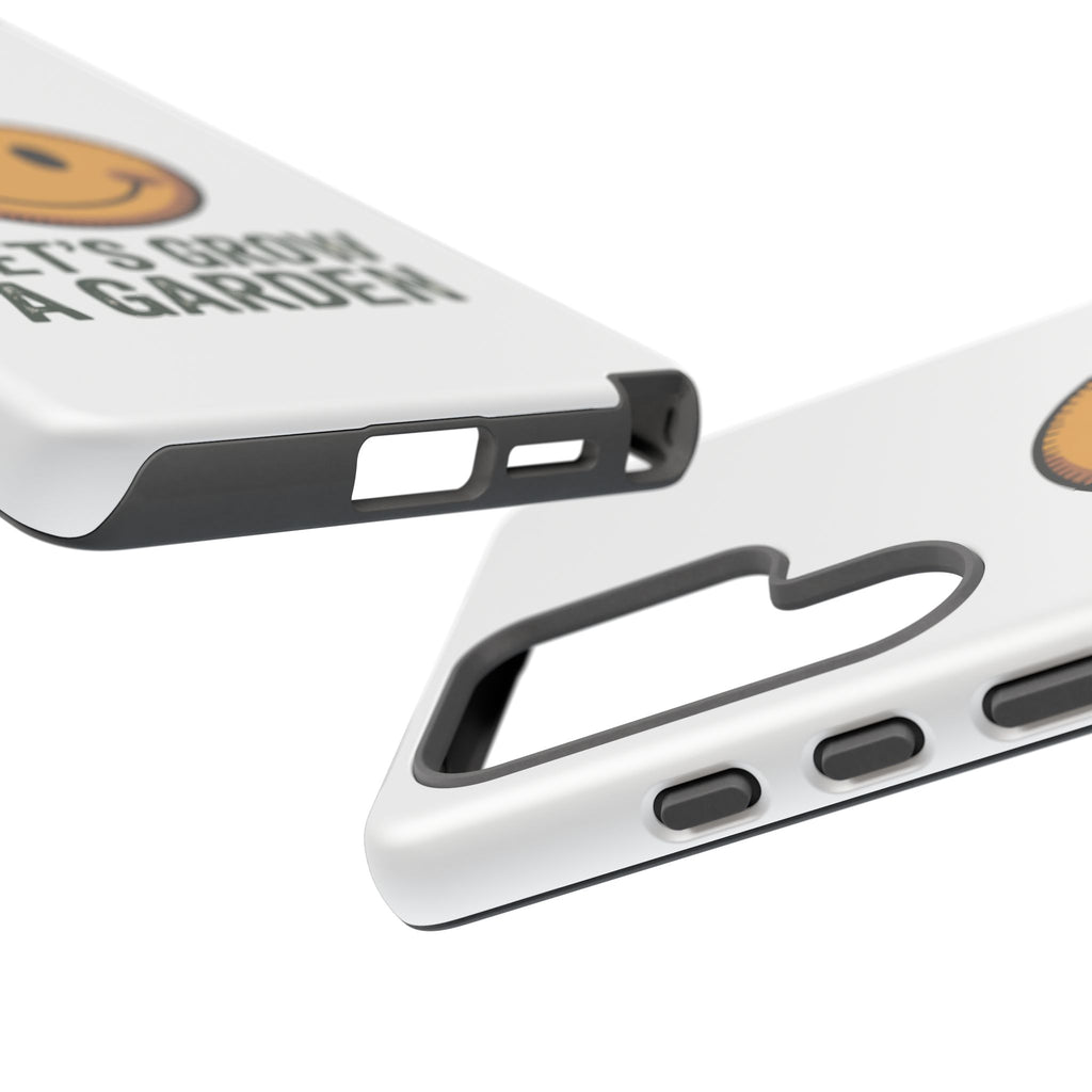 Phone Case — "Let's Grow a Garden" Smiley Plant Lover Protective Case