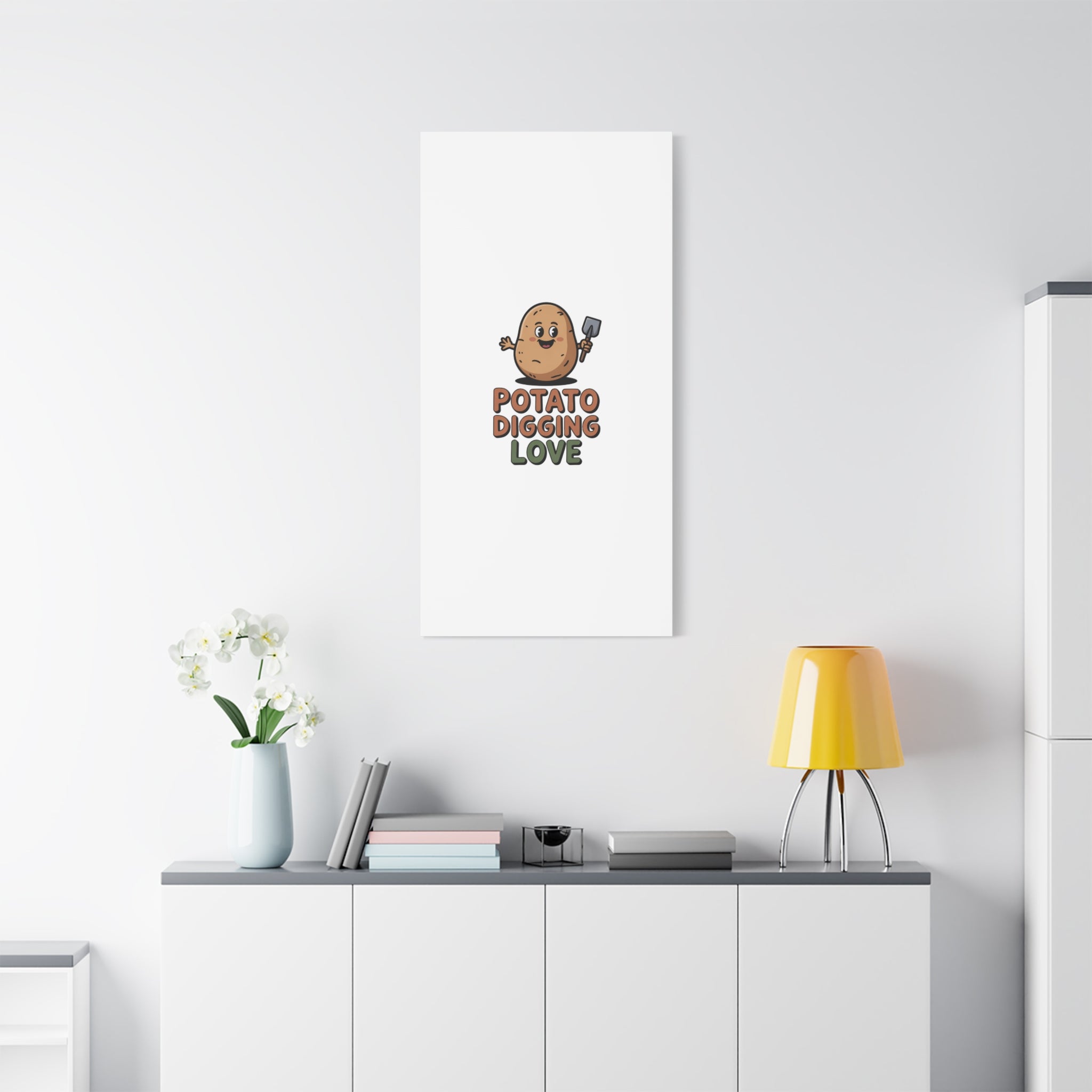 Potato Digging Love Canvas Print