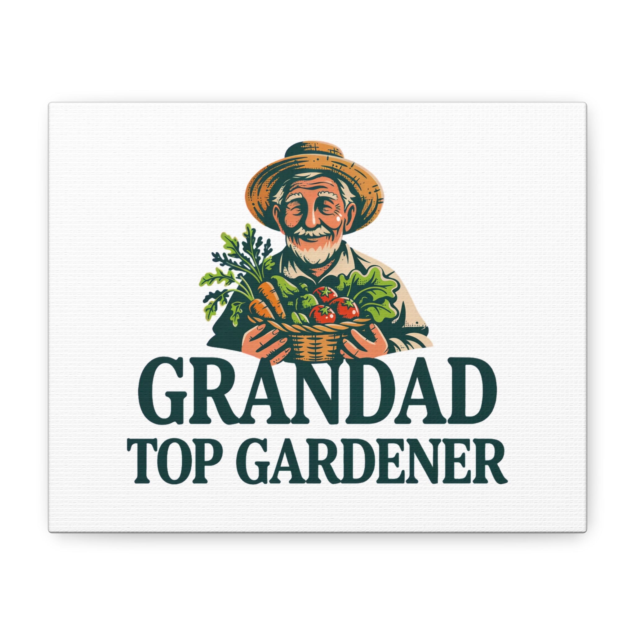 Grandad Top Gardener Canvas – Stretched Matte Wall Art