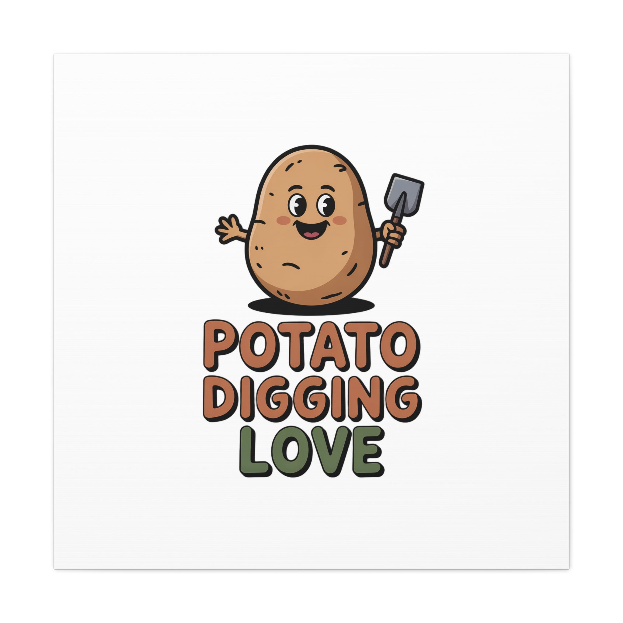 Potato Digging Love Canvas Print