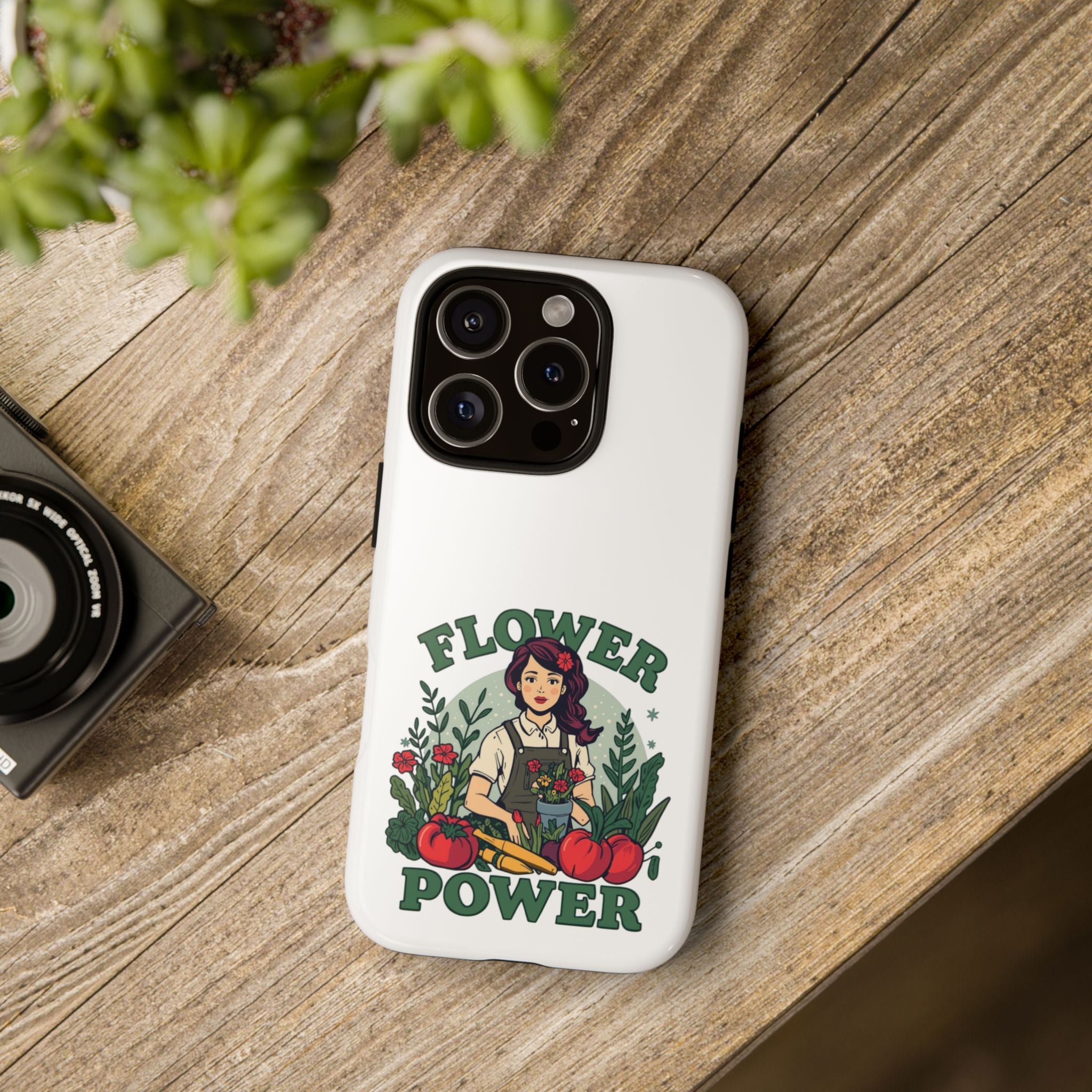 Phone Case - 'Flower Power' Retro Gardener Floral Protective Case