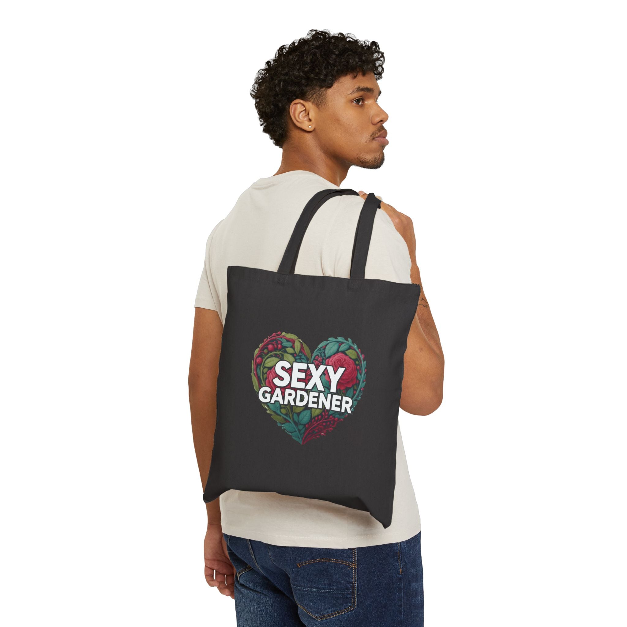 Sexy Gardener Heart Tote Bag — Cotton Garden Bag