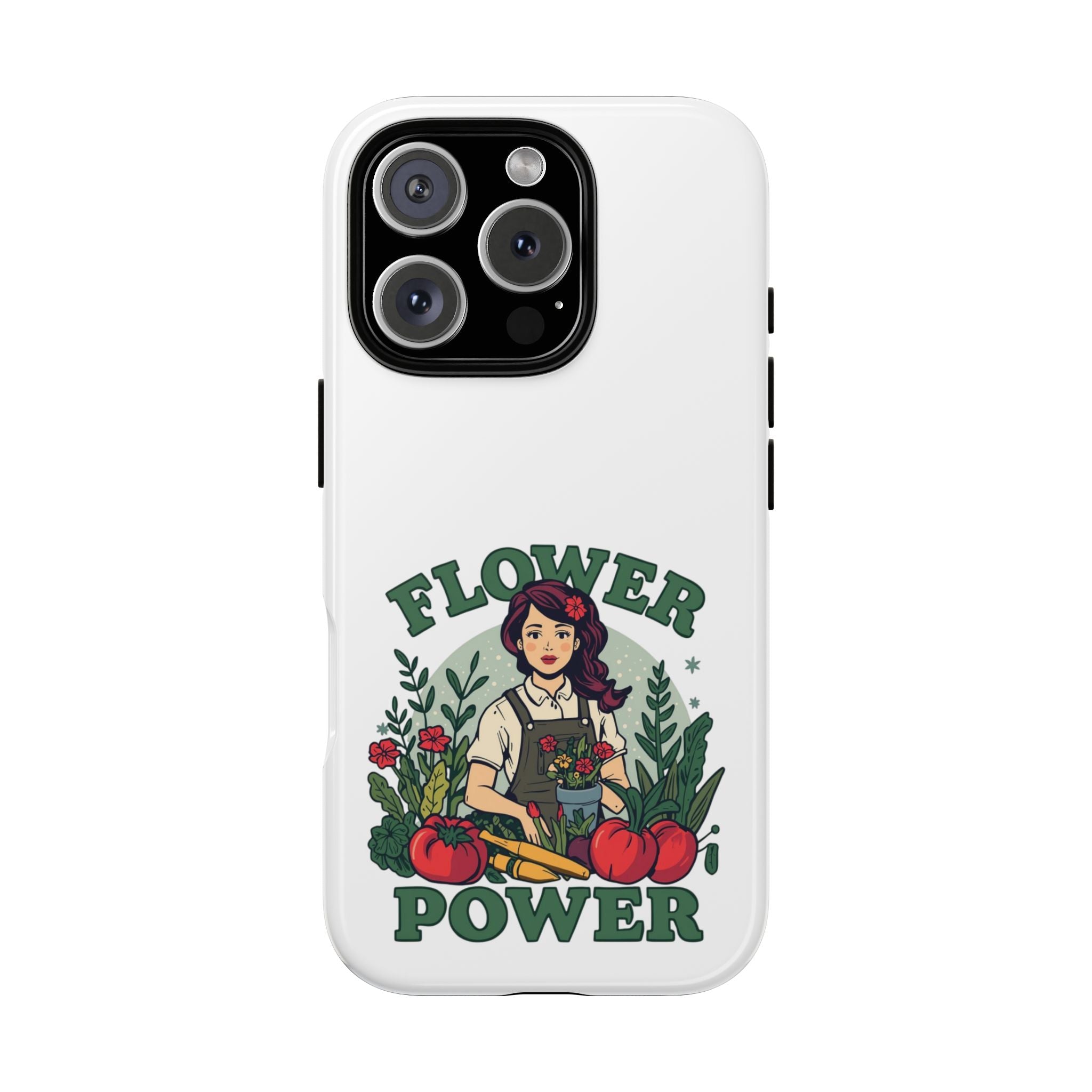 Phone Case - 'Flower Power' Retro Gardener Floral Protective Case