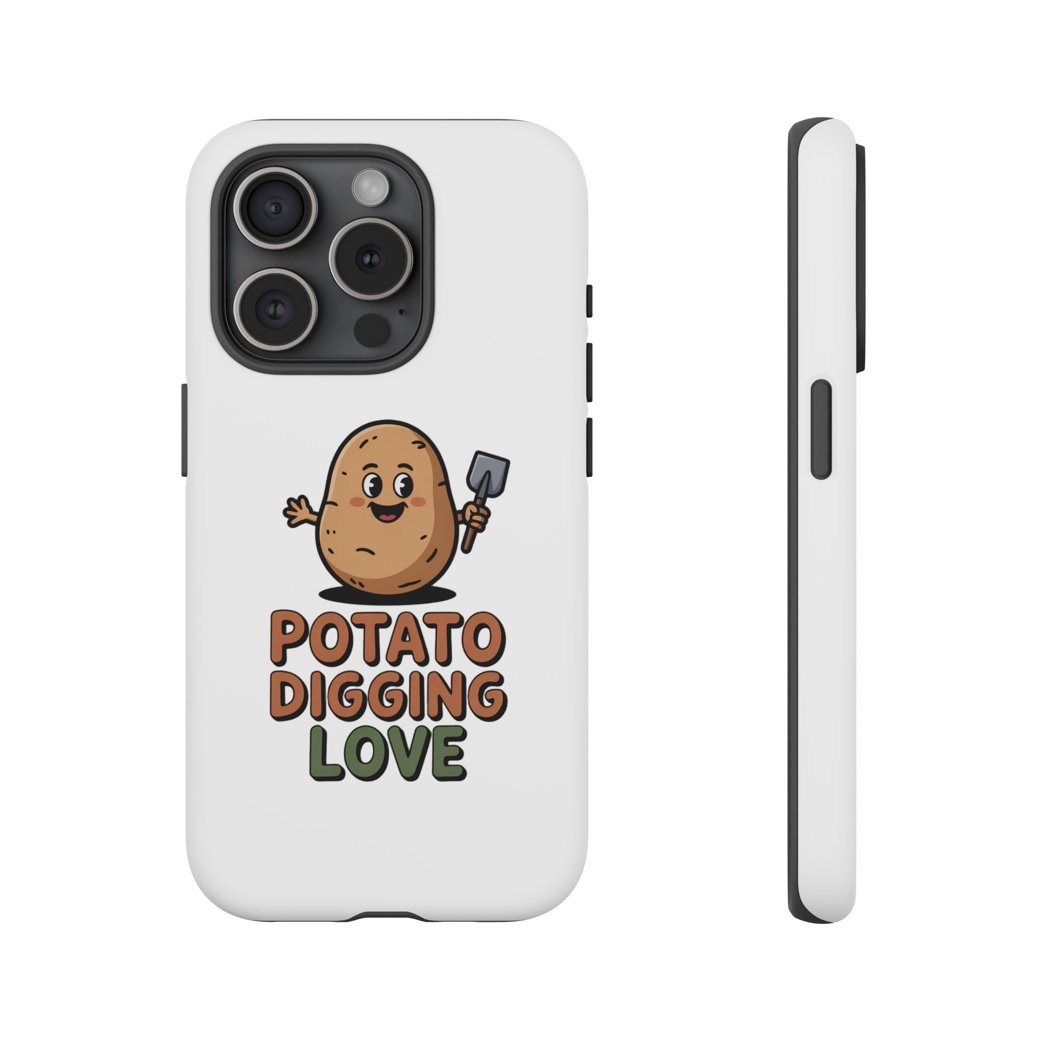 Phone Case — "Potato Digging Love" Cute Gardening Cartoon Protective Cover