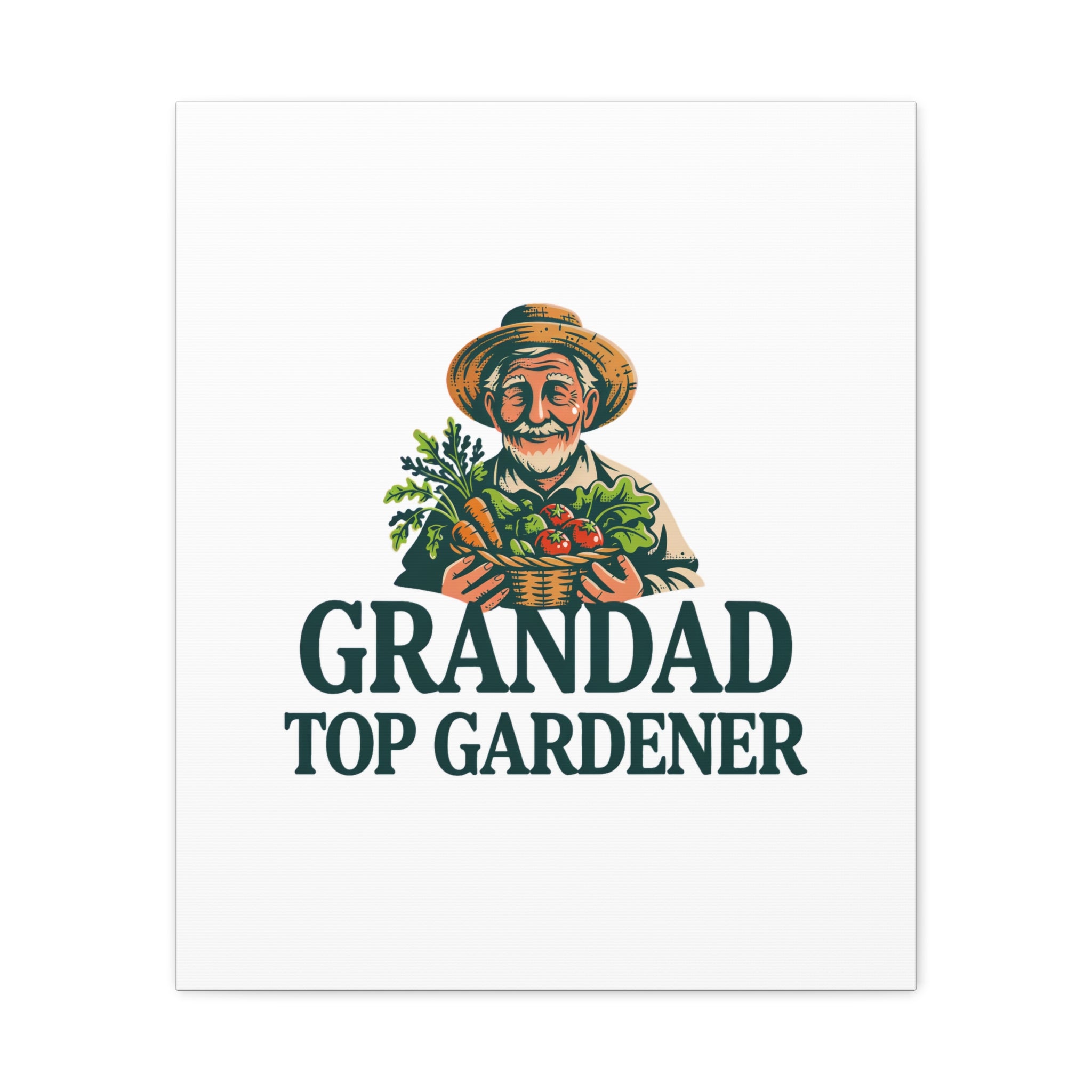 Grandad Top Gardener Canvas – Stretched Matte Wall Art