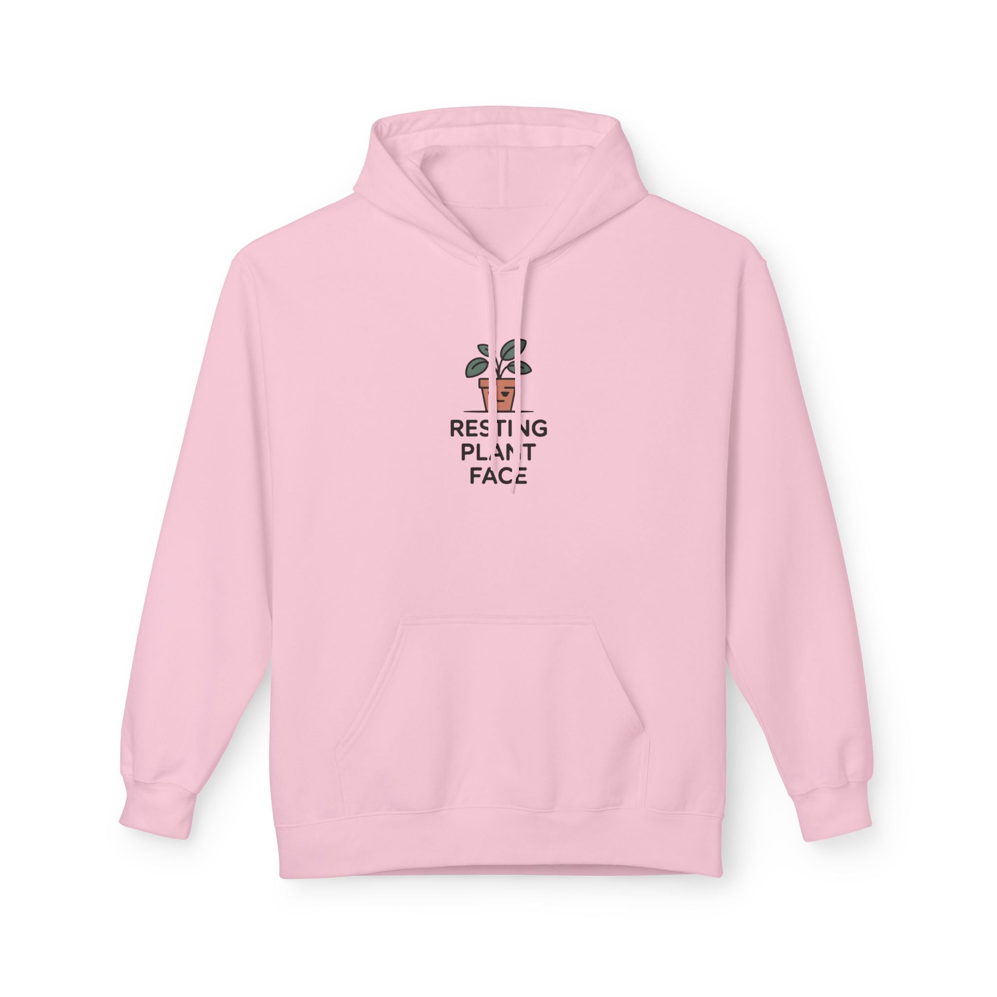 Resting Plant Face Hoodie — Cute Plant Lover Graphic Pullover