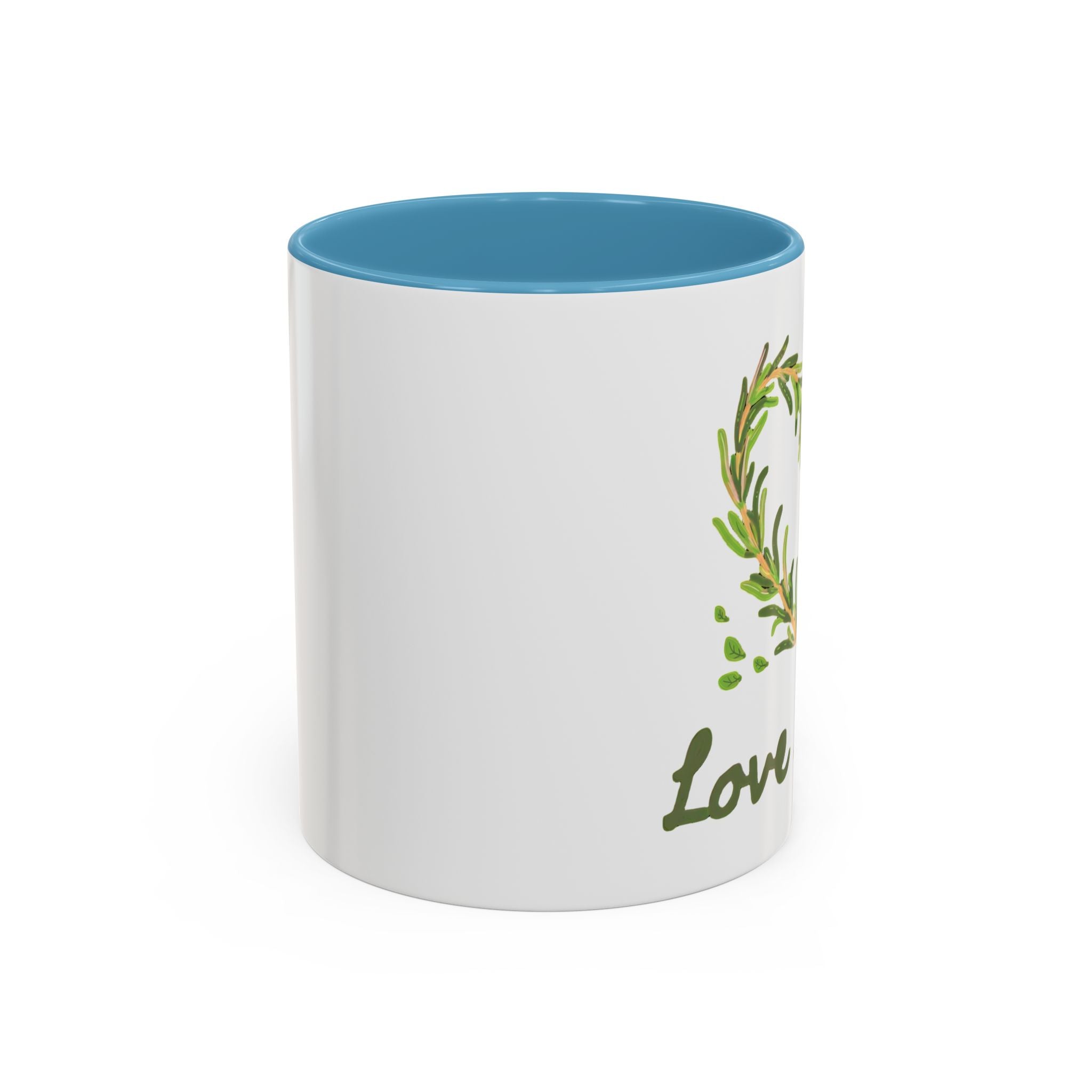 Herb Heart Accent Coffee Mug – “Love Herbs” Botanical Tea & Coffee Cup