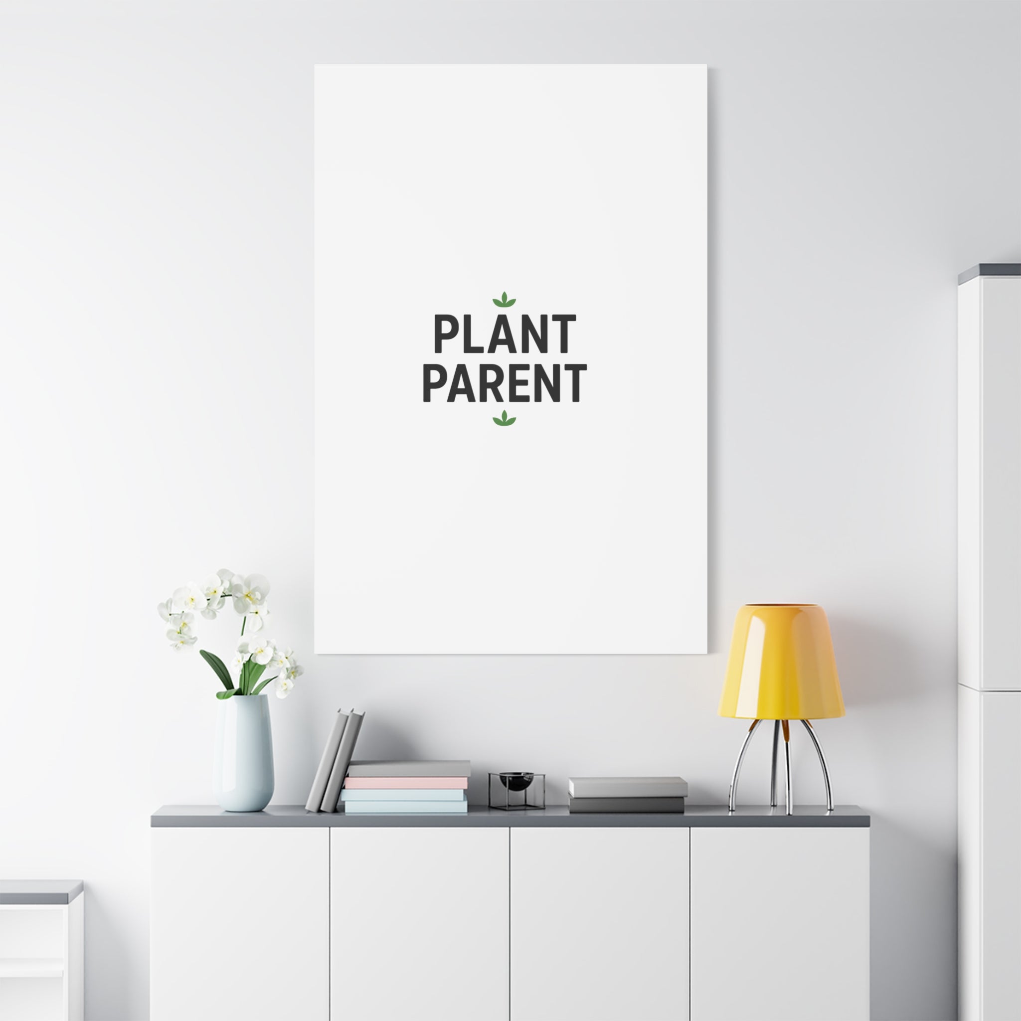 Plant Parent Canvas Wall Art — Minimalist Botanical Typography Print