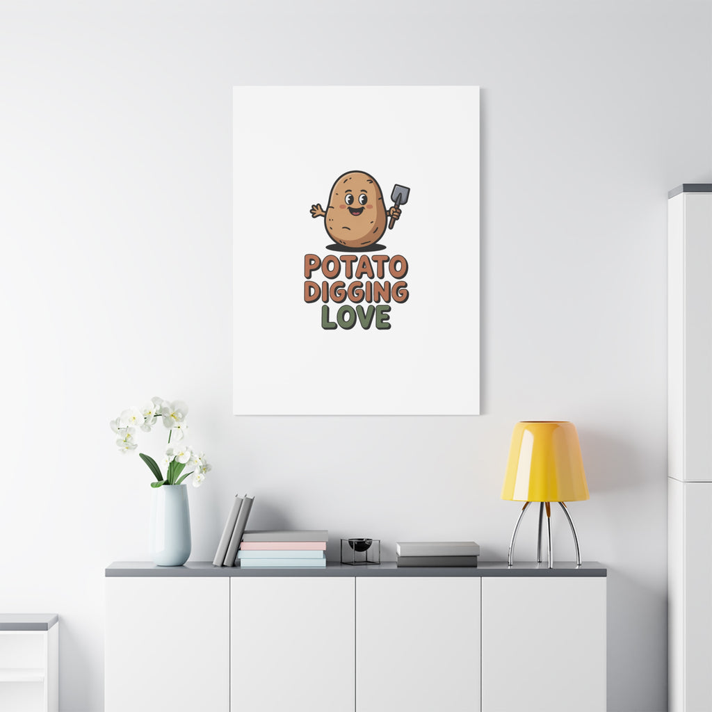 Potato Digging Love Canvas Print