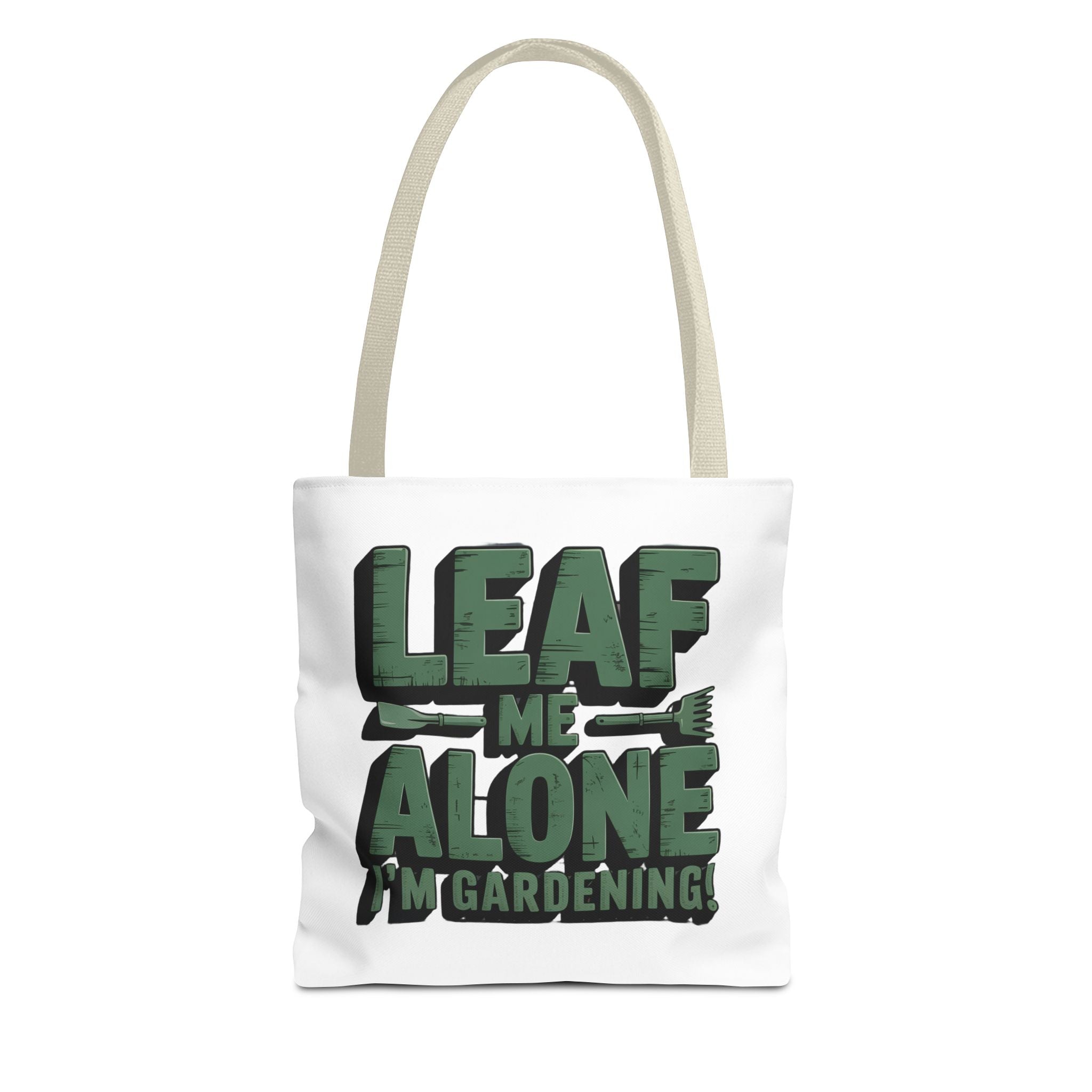Gardening Tote Bag — "Leaf Me Alone I'm Gardening" Funny Plant Lover Tote