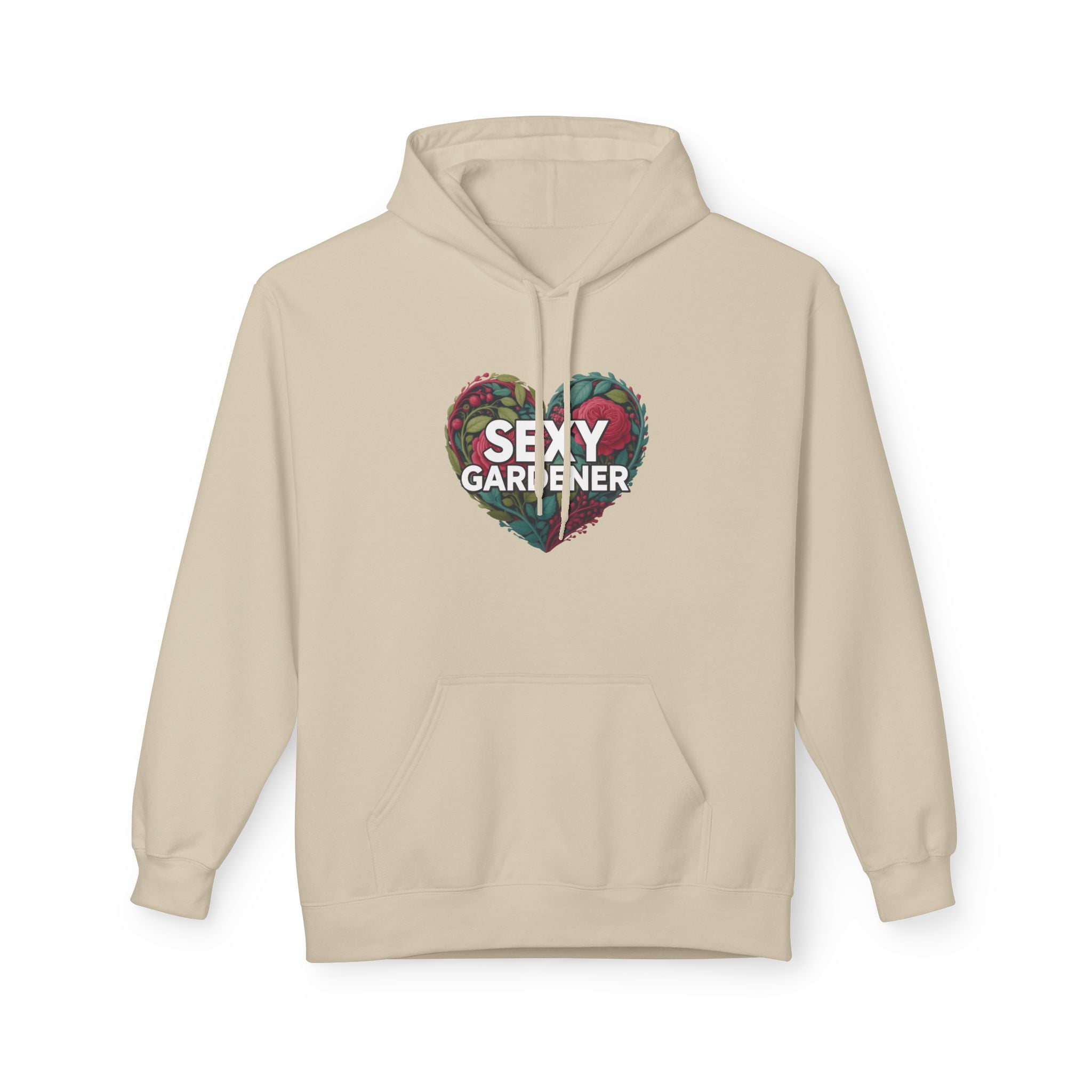 Sexy Gardener Heart Hoodie - Floral Split Heart Graphic Sweatshirt