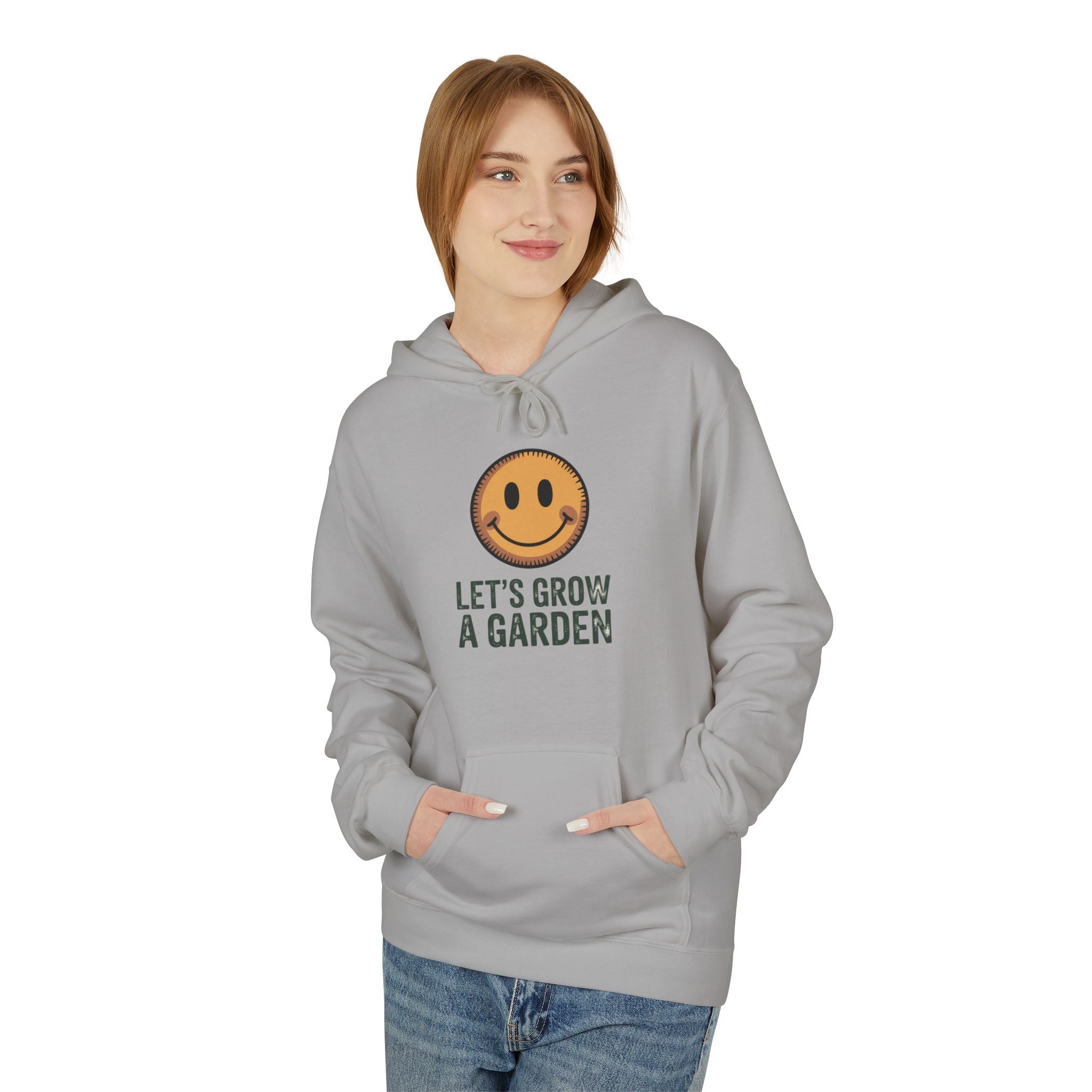 Let's Grow a Garden Hoodie — Smiling Sun Plant Lover Sweatshirt