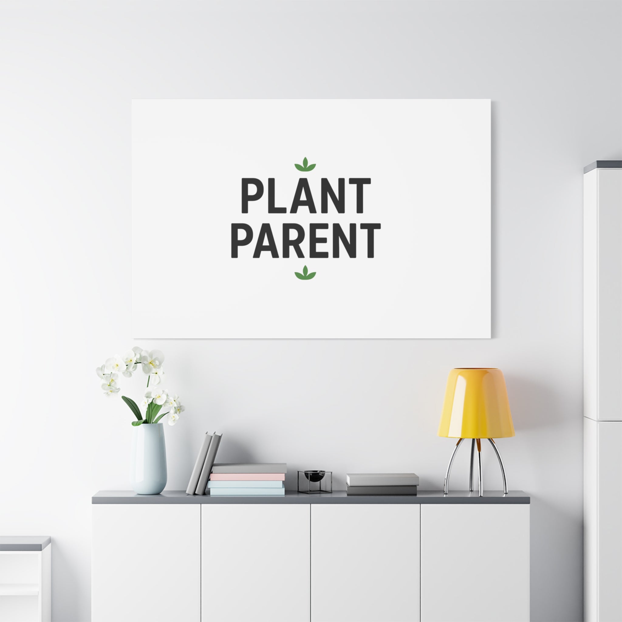 Plant Parent Canvas Wall Art — Minimalist Botanical Typography Print
