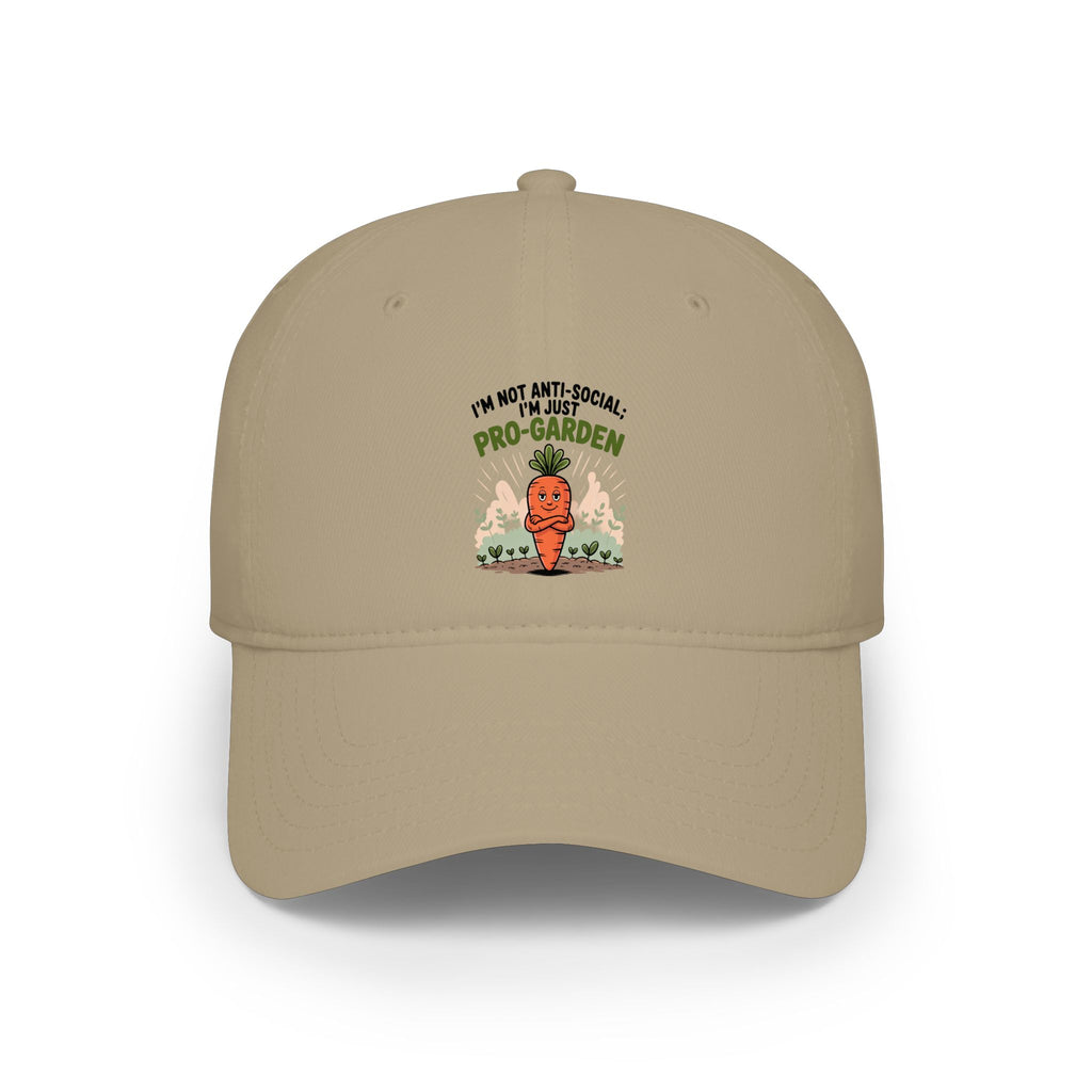 Low Profile Baseball Cap – “I’m Not Anti-Social, I’m Just Plant Obsessed” Cute Cactus Graphic Hat