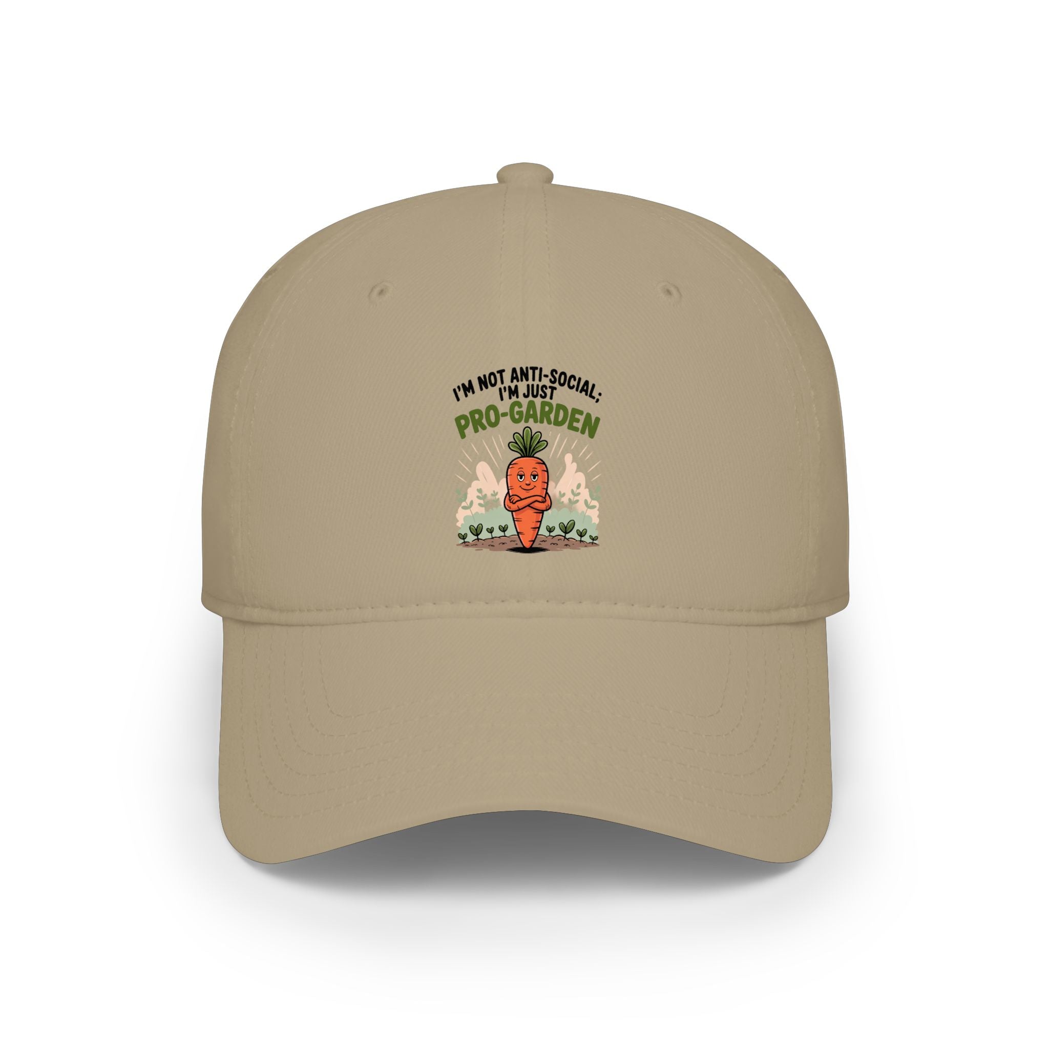 Low Profile Baseball Cap – “I’m Not Anti-Social, I’m Just Plant Obsessed” Cute Cactus Graphic Hat