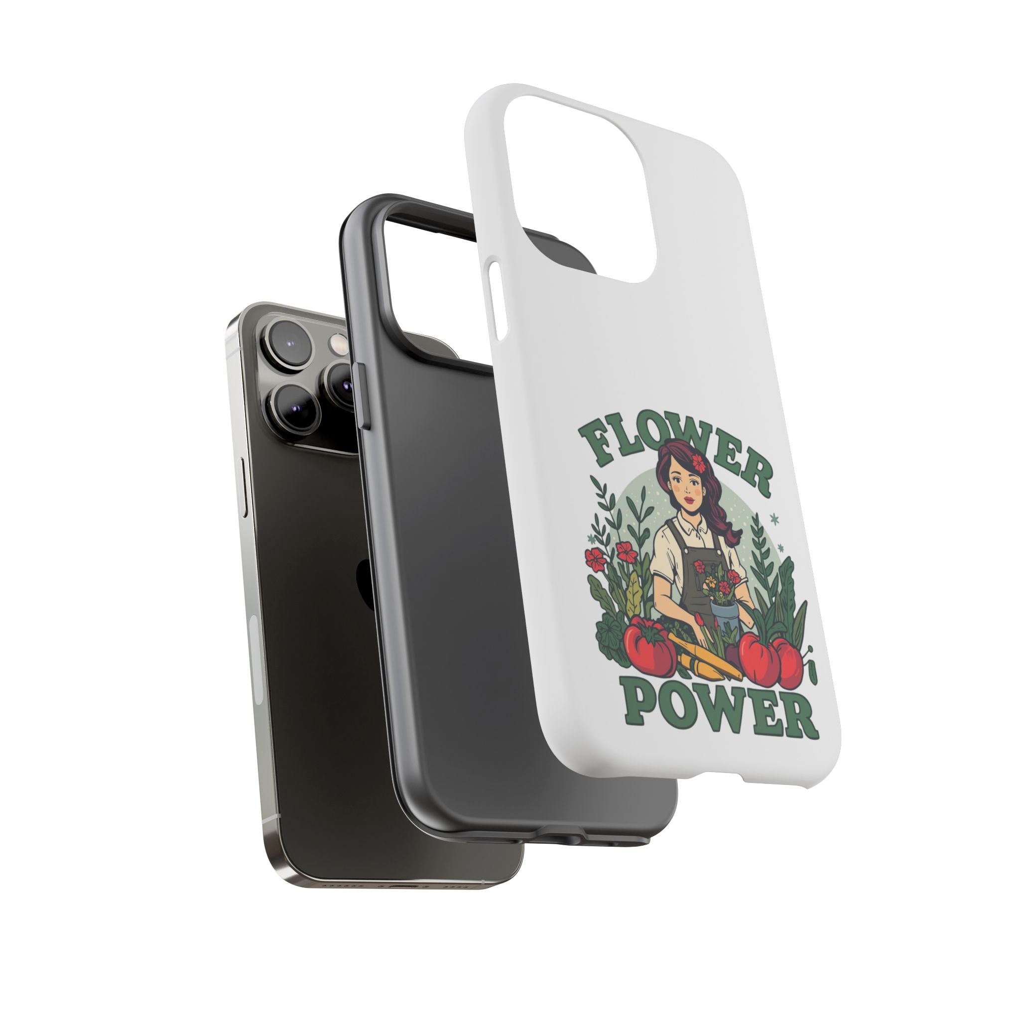 Phone Case - 'Flower Power' Retro Gardener Floral Protective Case