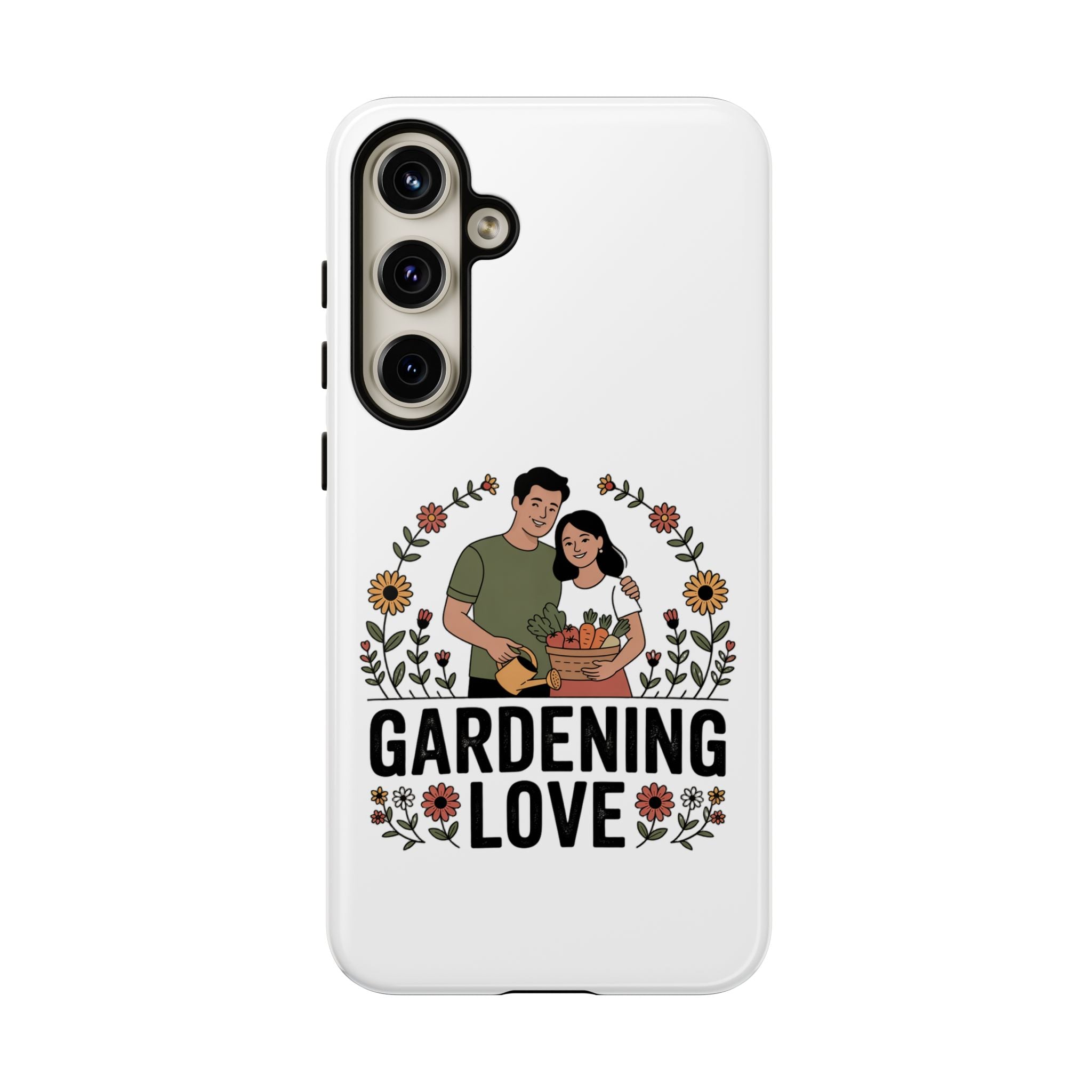Gardening Love Phone Case — Floral Couple Protective Phone Cover