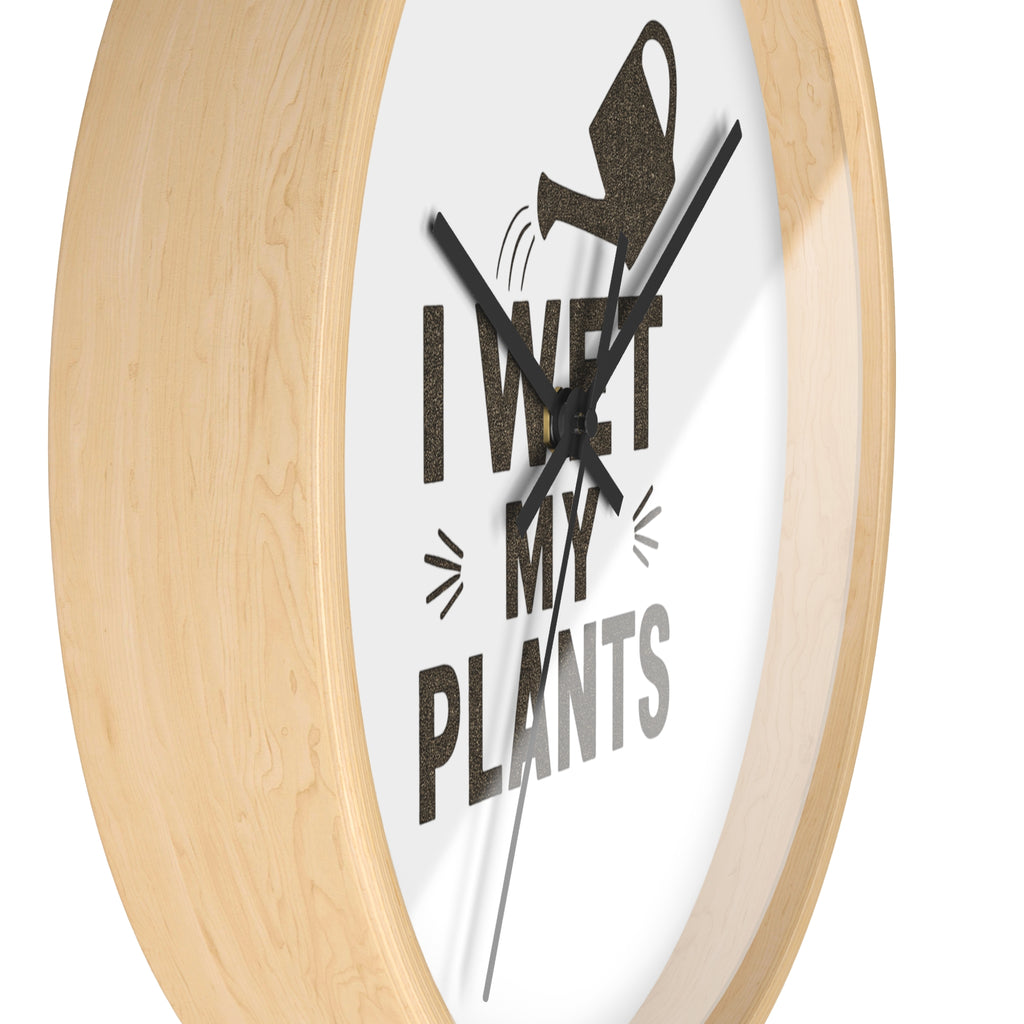 Wall Clock — I Wet My Plants Watering Can Garden Clock