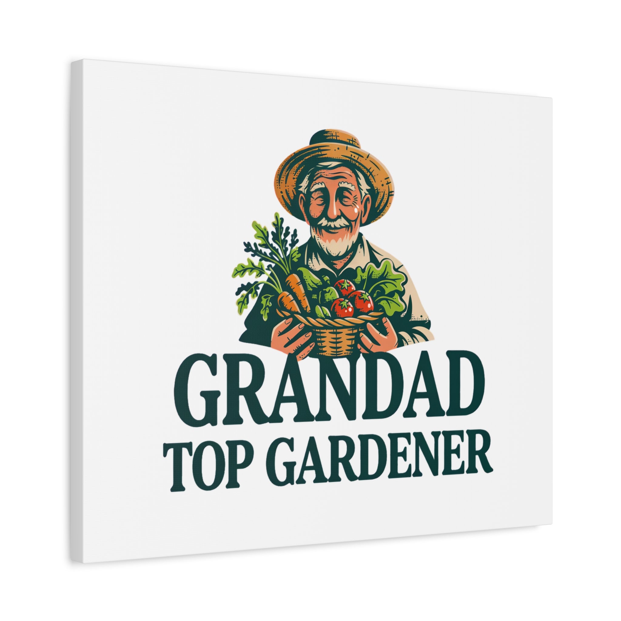 Grandad Top Gardener Canvas – Stretched Matte Wall Art