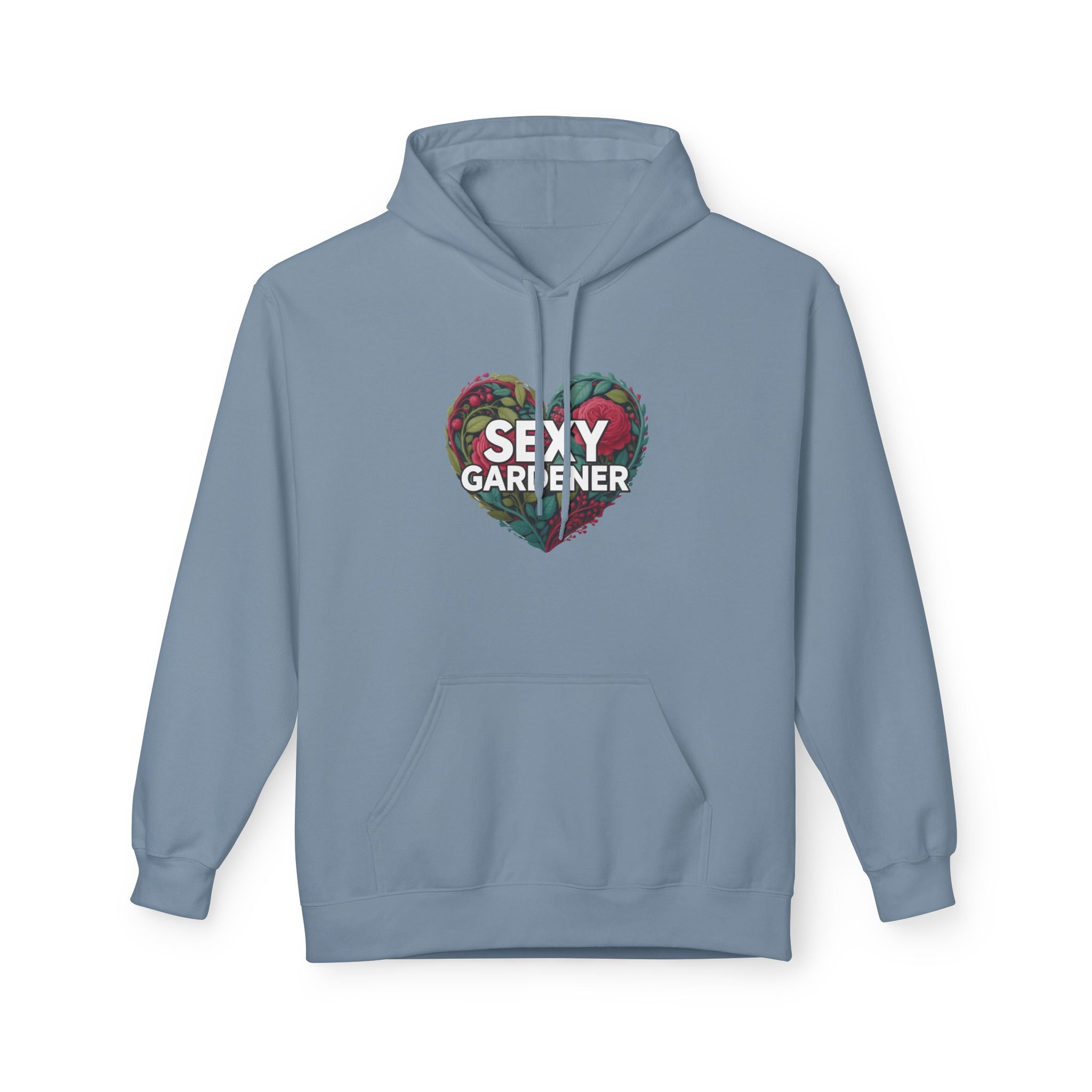 Sexy Gardener Heart Hoodie - Floral Split Heart Graphic Sweatshirt