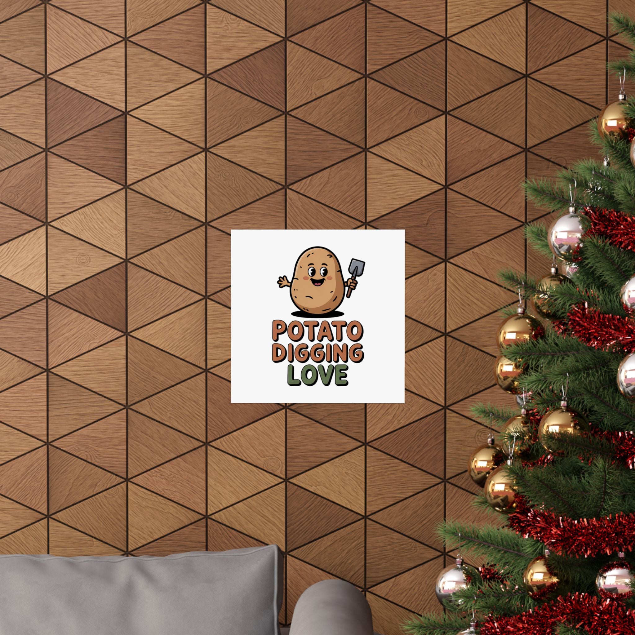 Potato Digging Love Poster — Cute Gardening Wall Art for Gardeners & Veggie Lovers