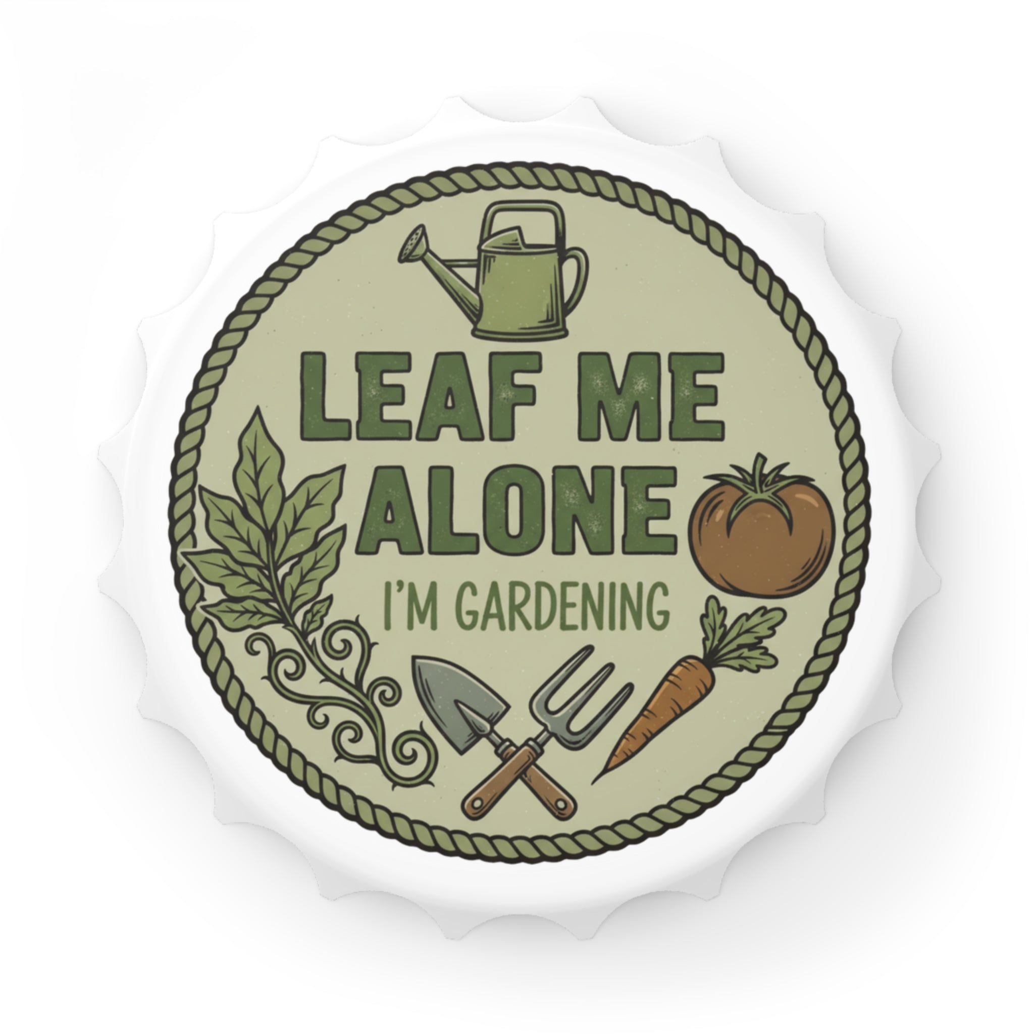 Bottle Opener — "Leaf Me Alone I'm Gardening" Gardener Bottle Opener