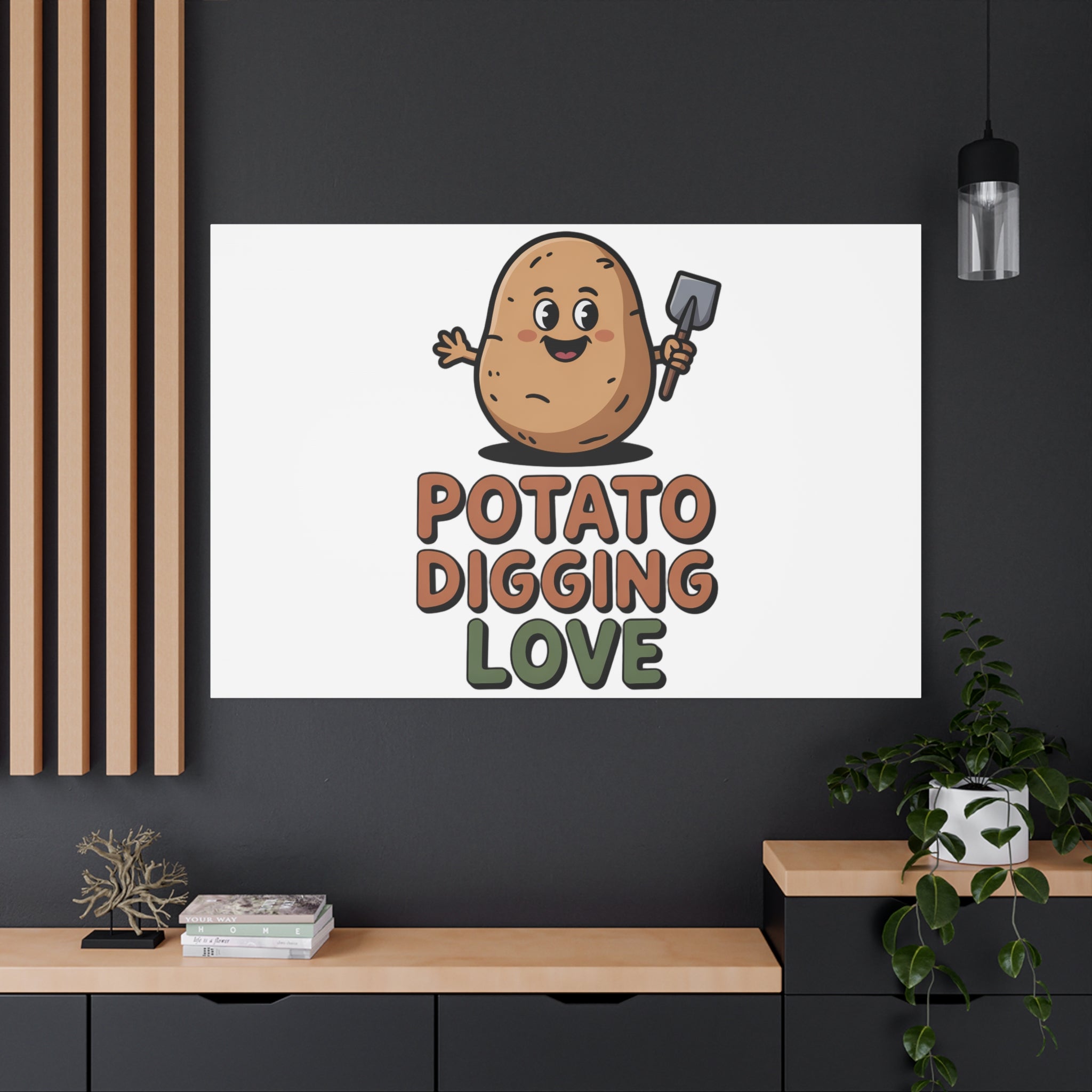 Potato Digging Love Canvas Print
