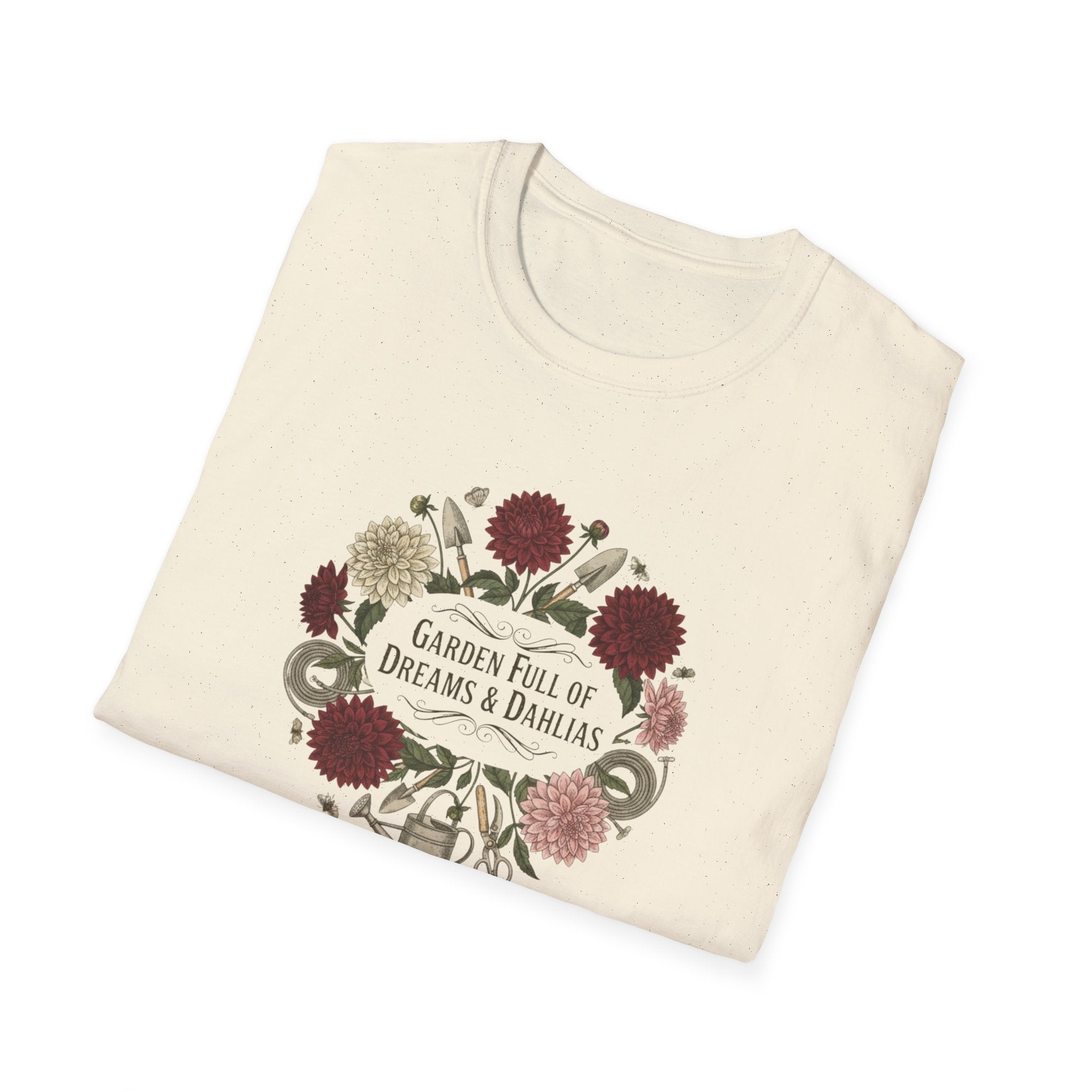 Dahlias & Dreams Floral T-Shirt — Garden Full of Dreams Graphic Tee