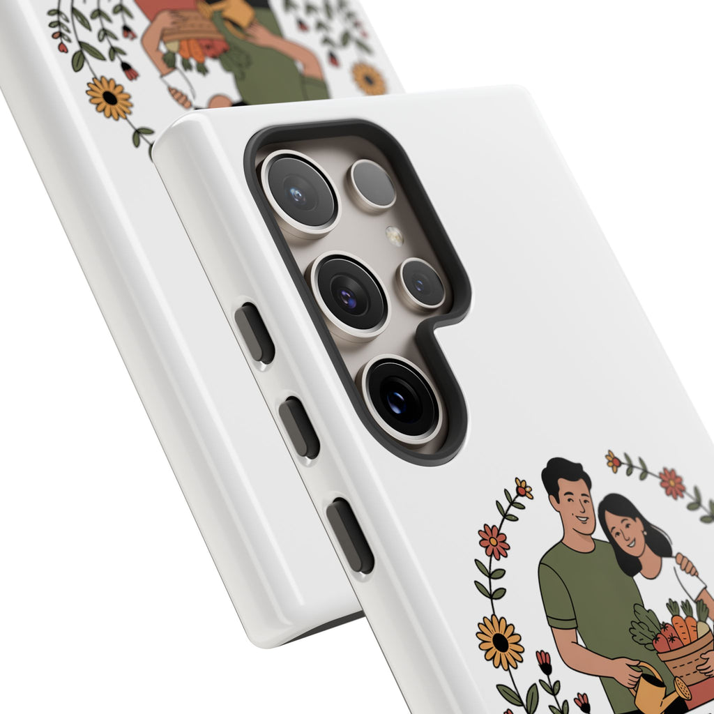 Gardening Love Phone Case — Floral Couple Protective Phone Cover