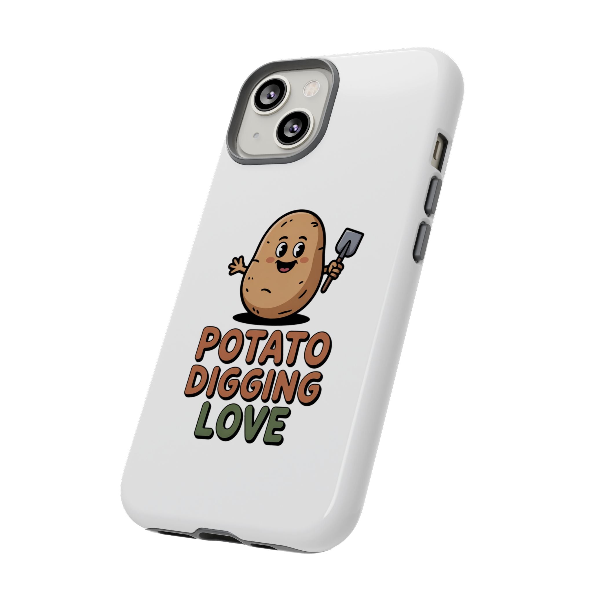 Phone Case — "Potato Digging Love" Cute Gardening Cartoon Protective Cover