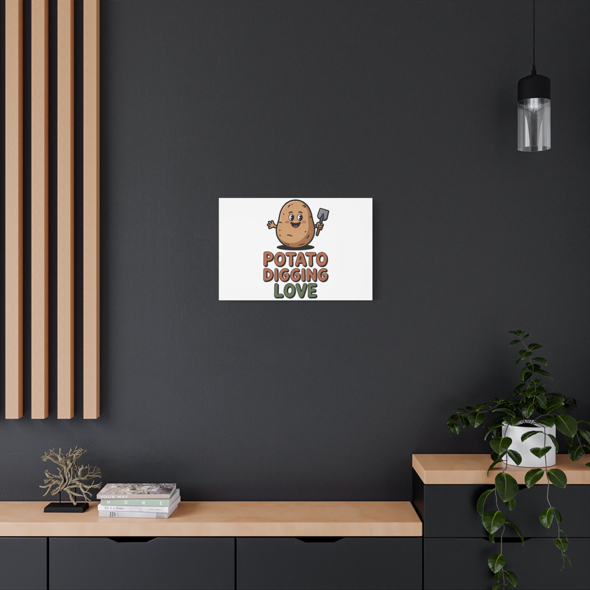 Potato Digging Love Canvas Print