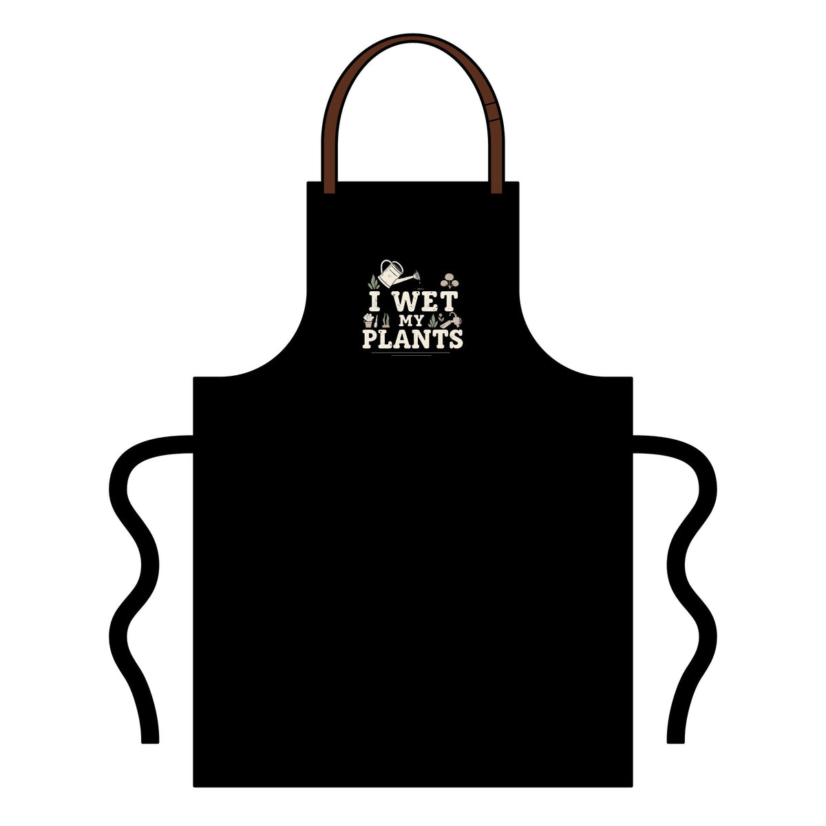 Gardening Apron - "I Wet My Plants" Full-Length Bib Apron