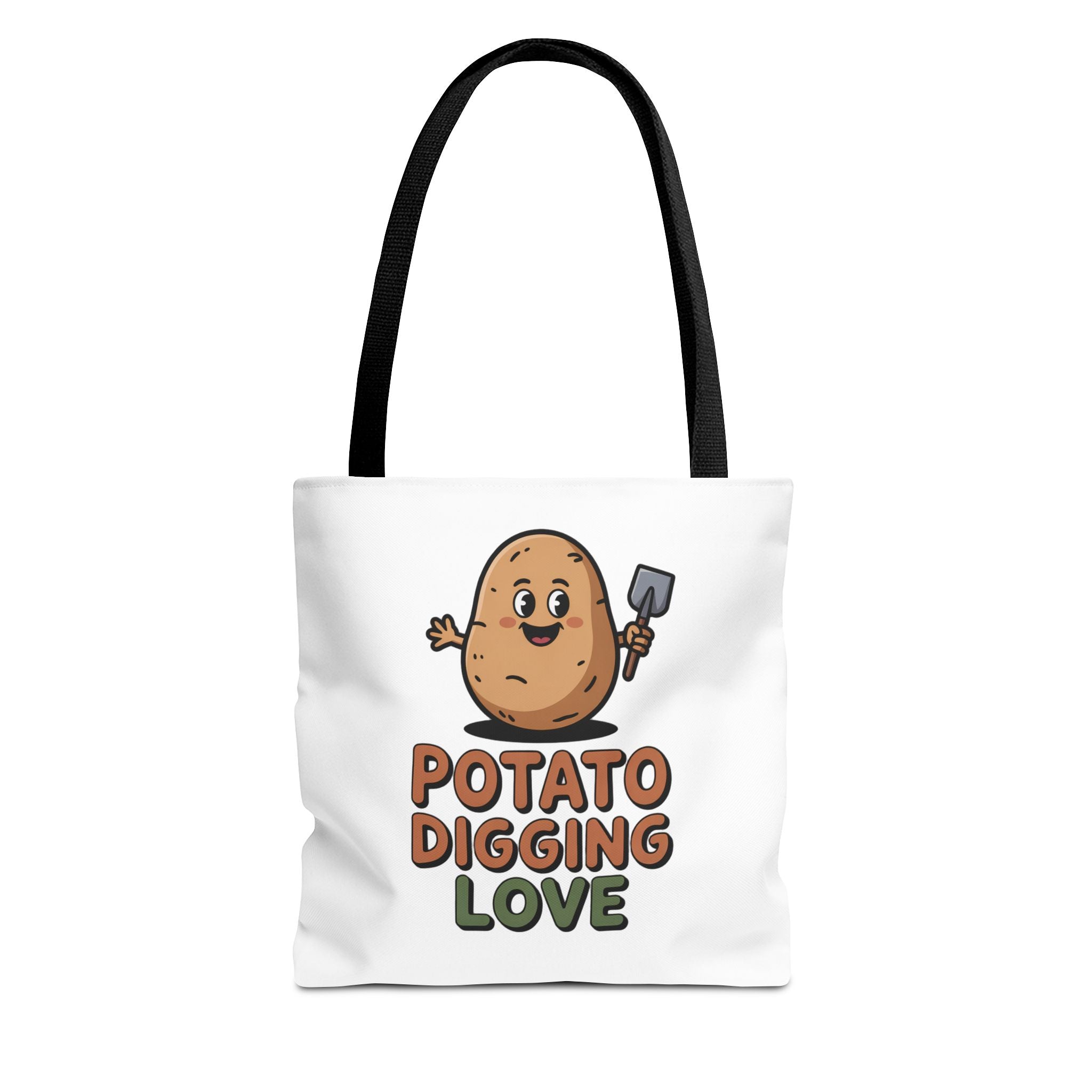 Potato Digging Love Tote Bag — Cute Gardening Potato Cartoon Shopper